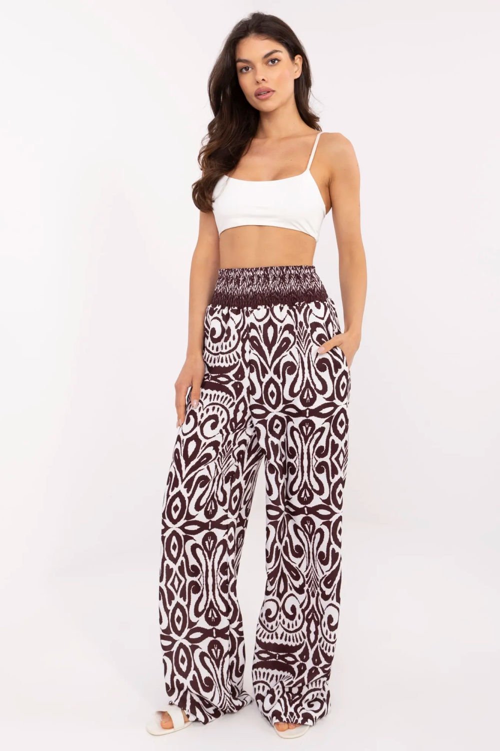 Image of Pantalon femme brun