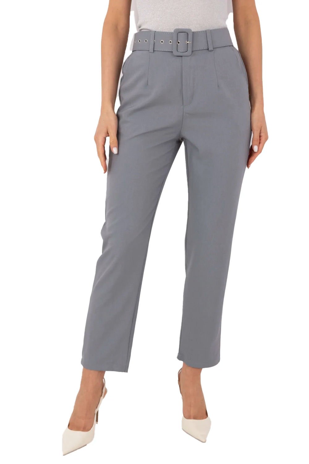Image of Pantalon femme gris