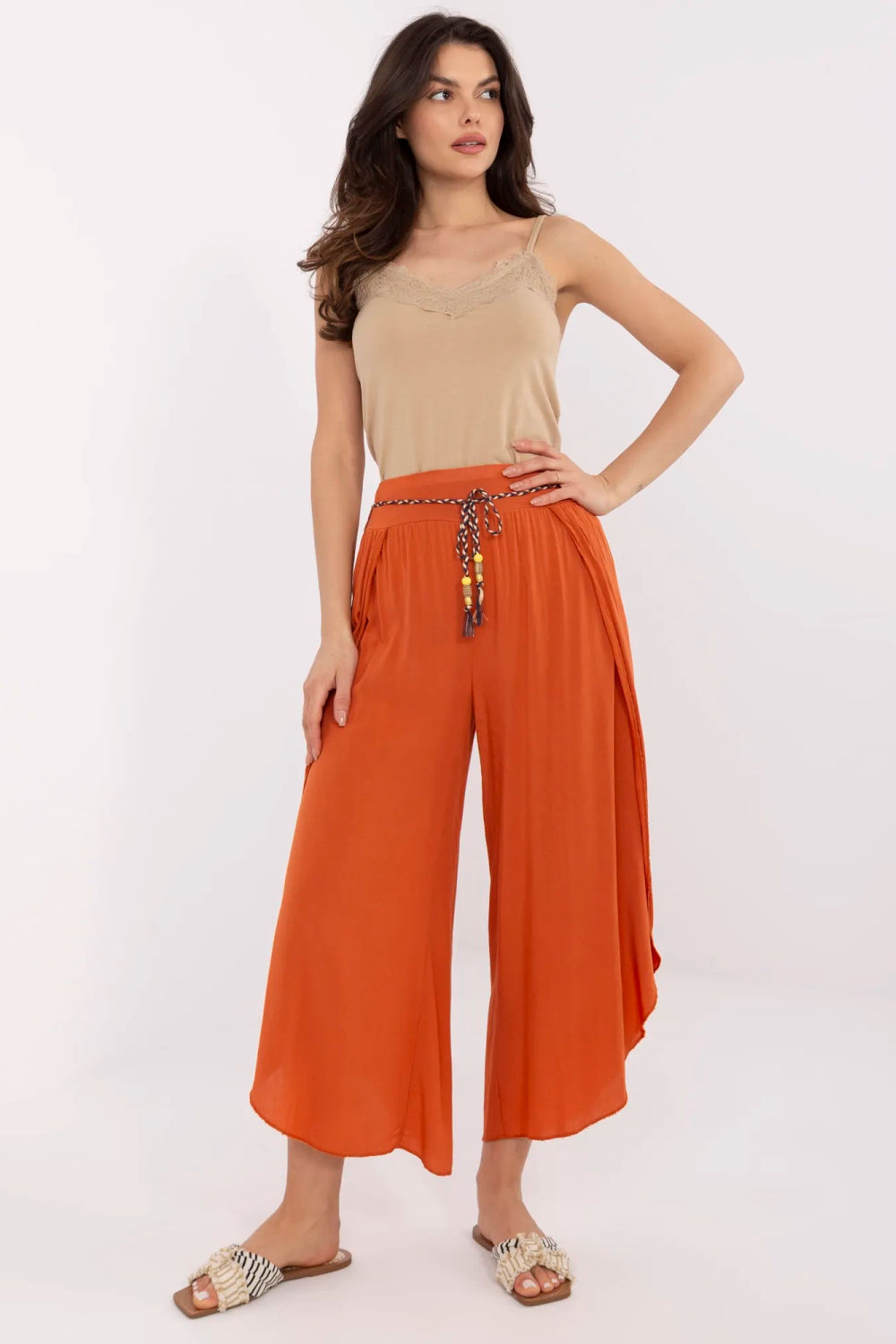 Image of Pantalon femme orange