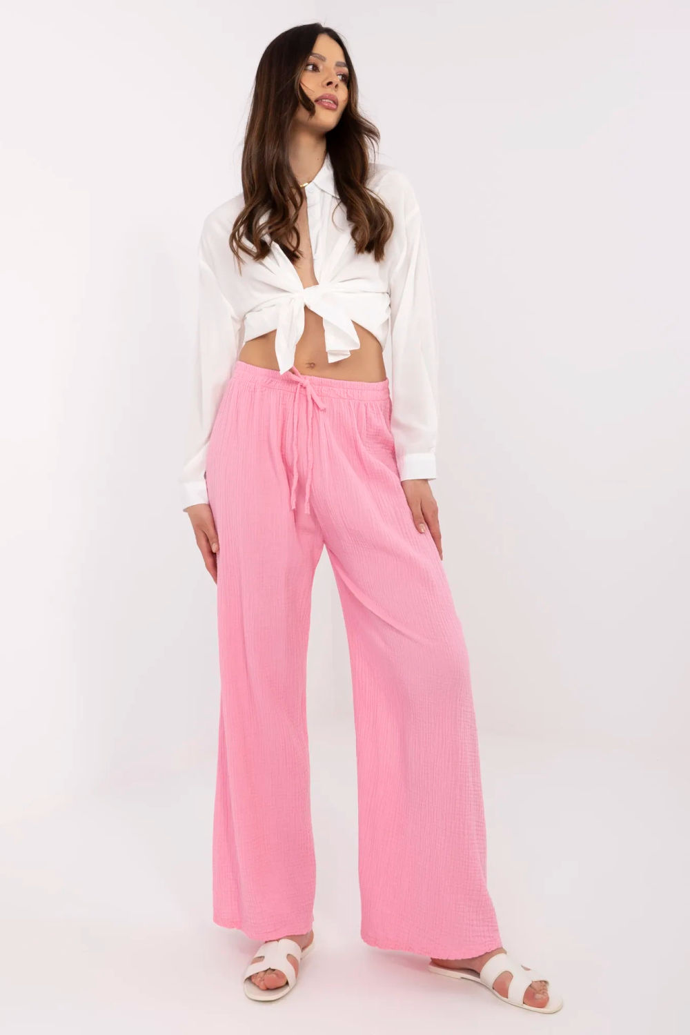 Image of Pantalon femme rose