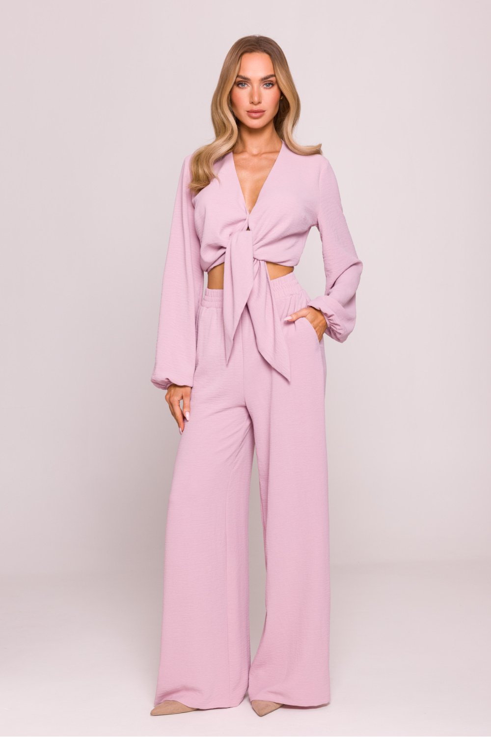 Image of Pantalon femme rosé