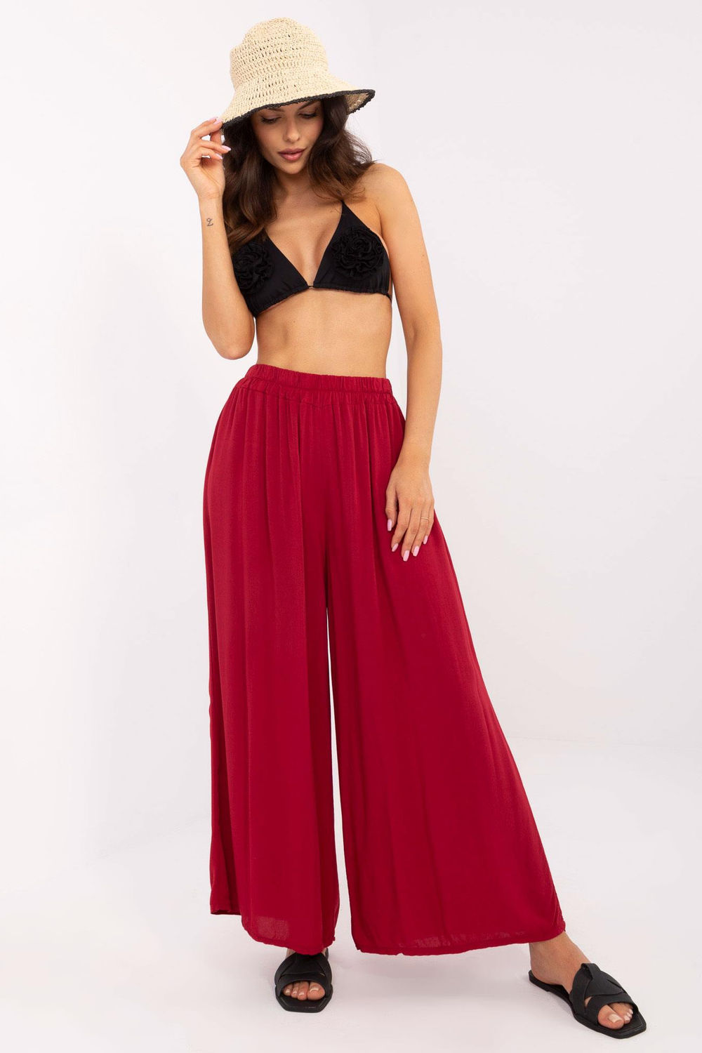 Image of Pantalon femme rouge