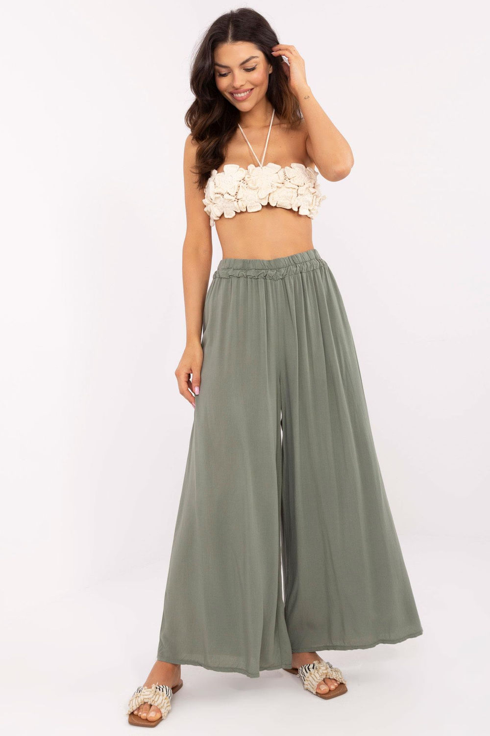 Image of Pantalon femme vert