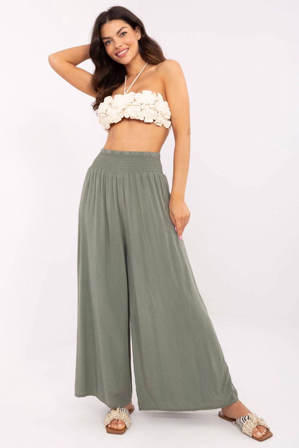Image of Pantalon femme vert