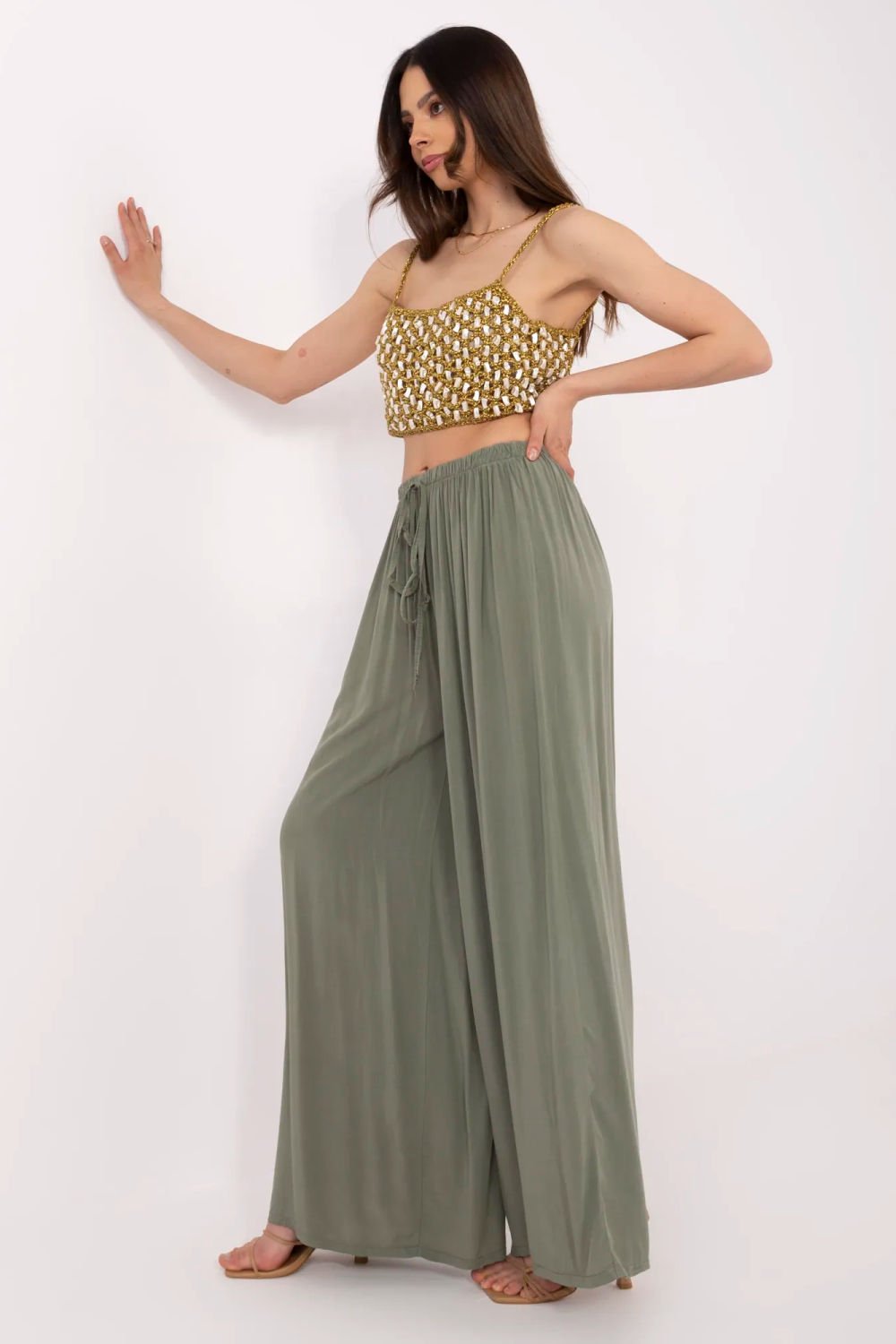 Image of Pantalon femme vert