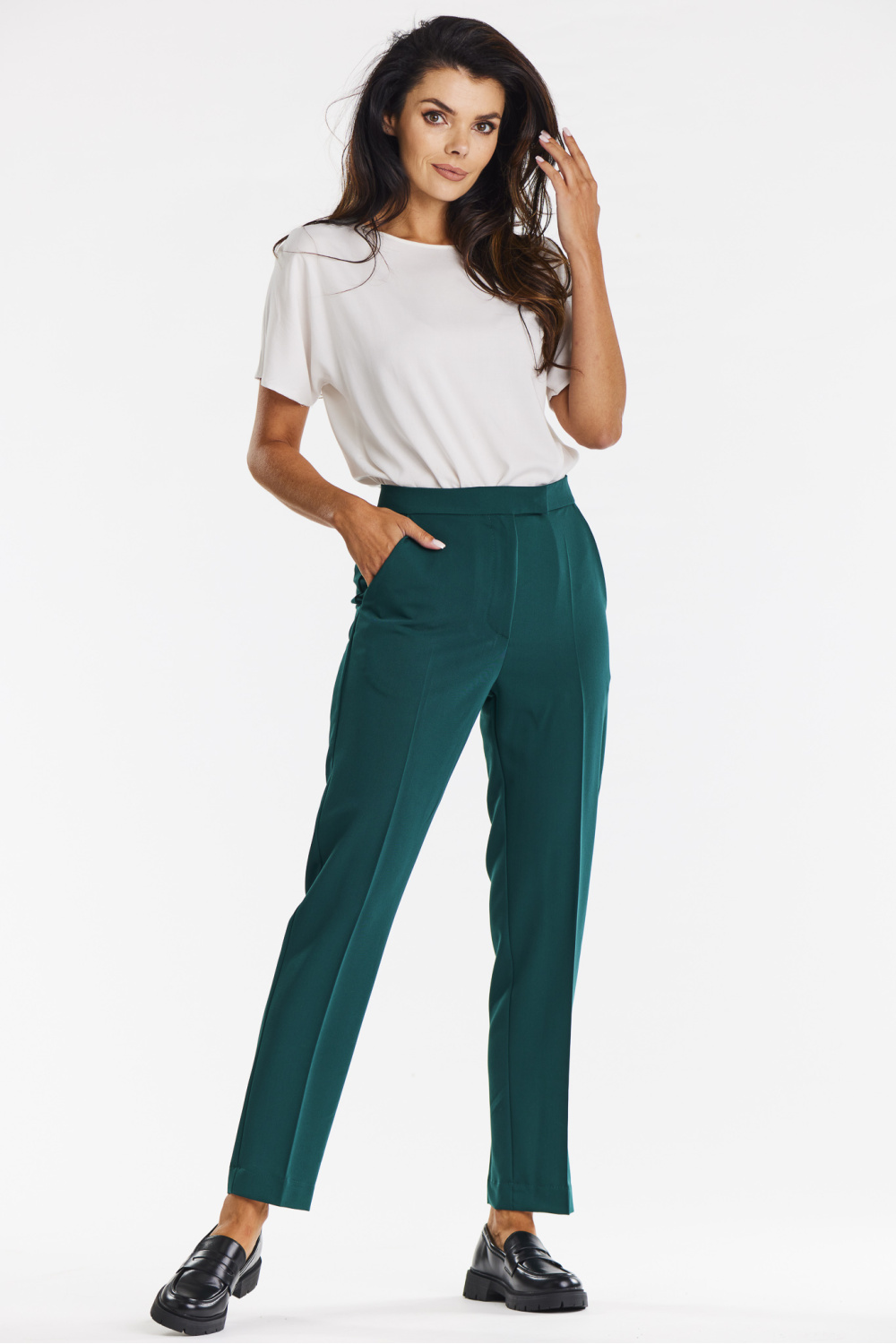 Image of Pantalon femme vert