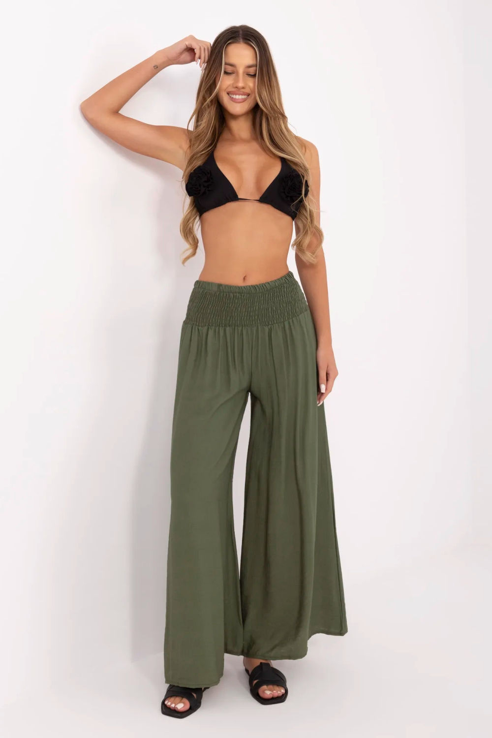 Image of Pantalon femme vert