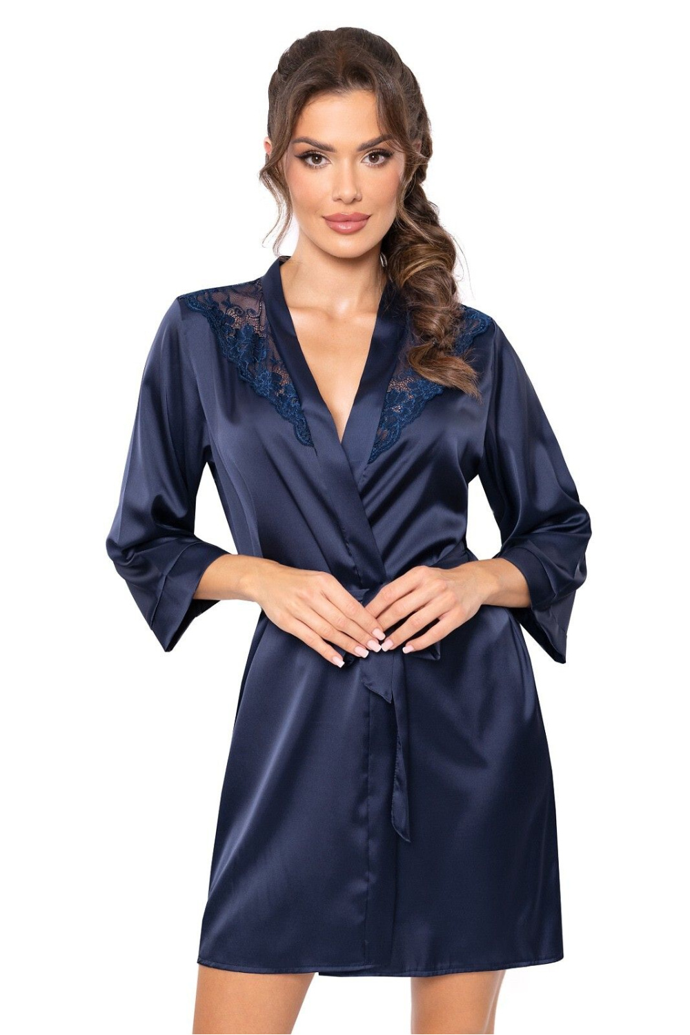 Image of Peignoir bleu marine