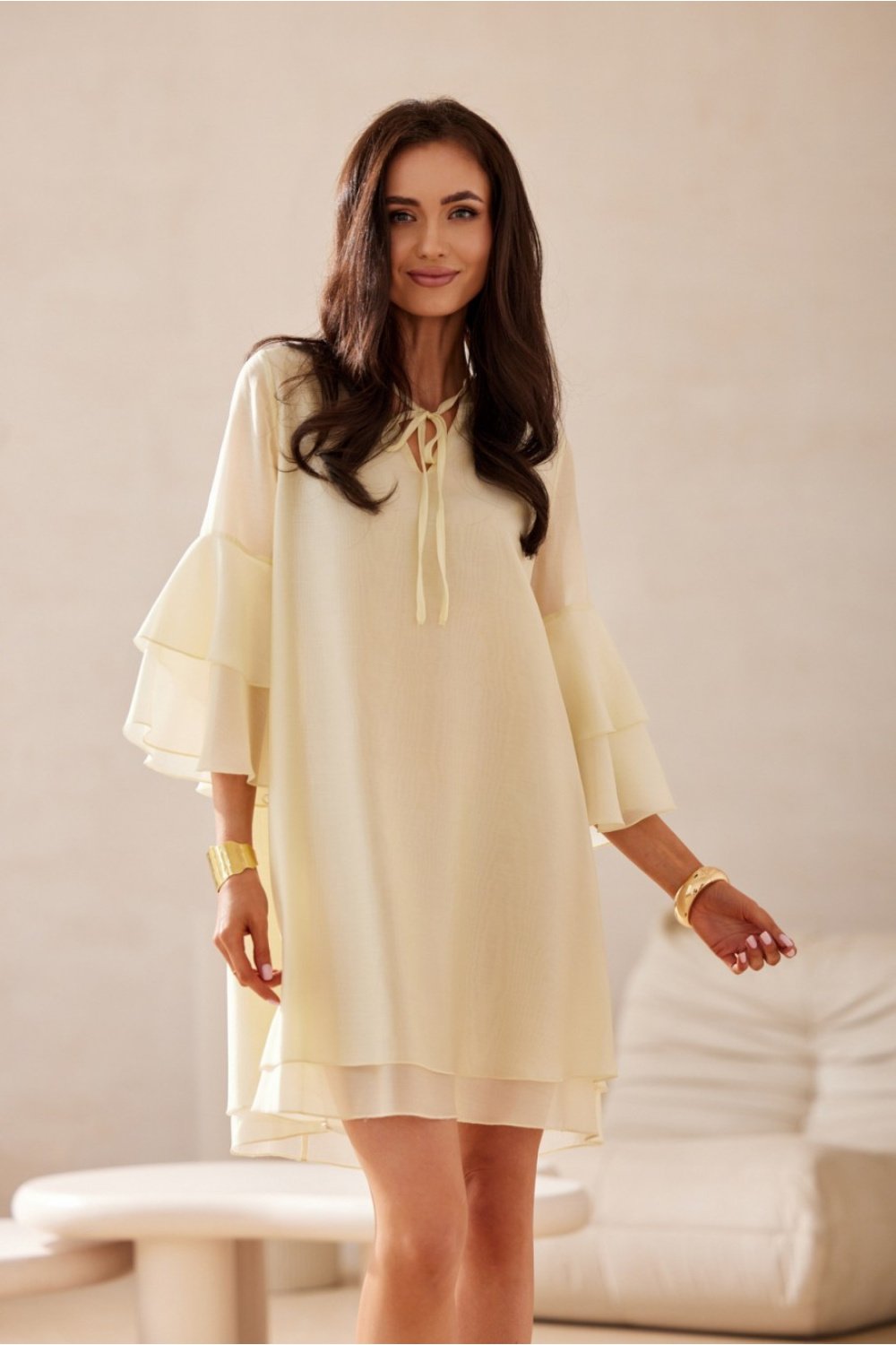Image of Robe de cocktail jaune
