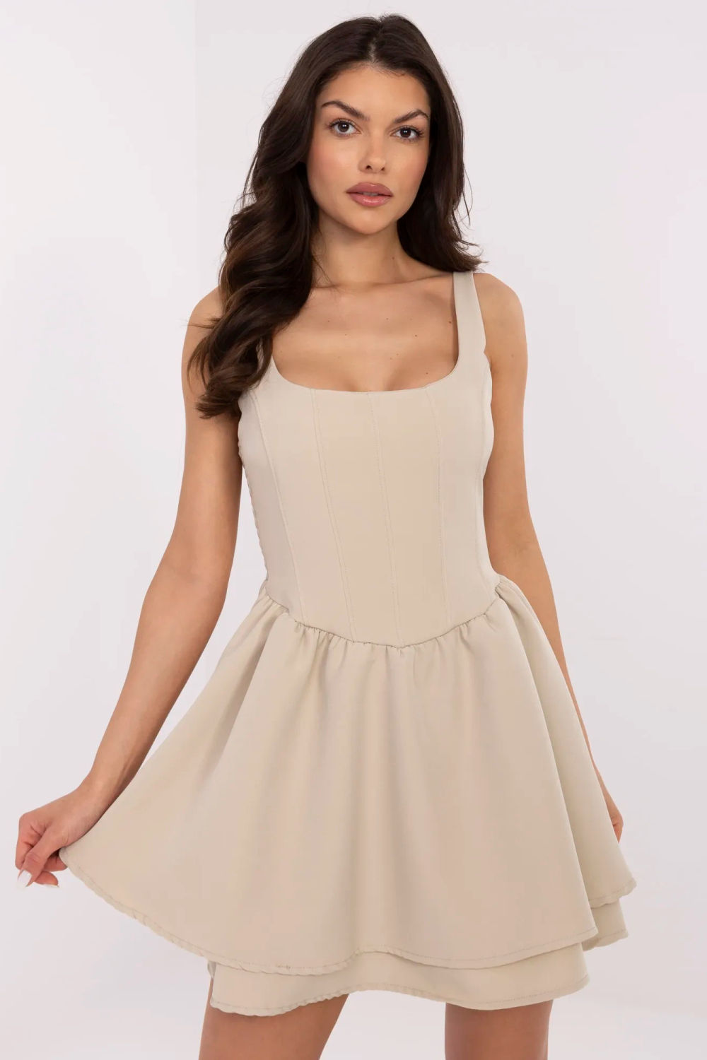 Image of Robe de jour beige