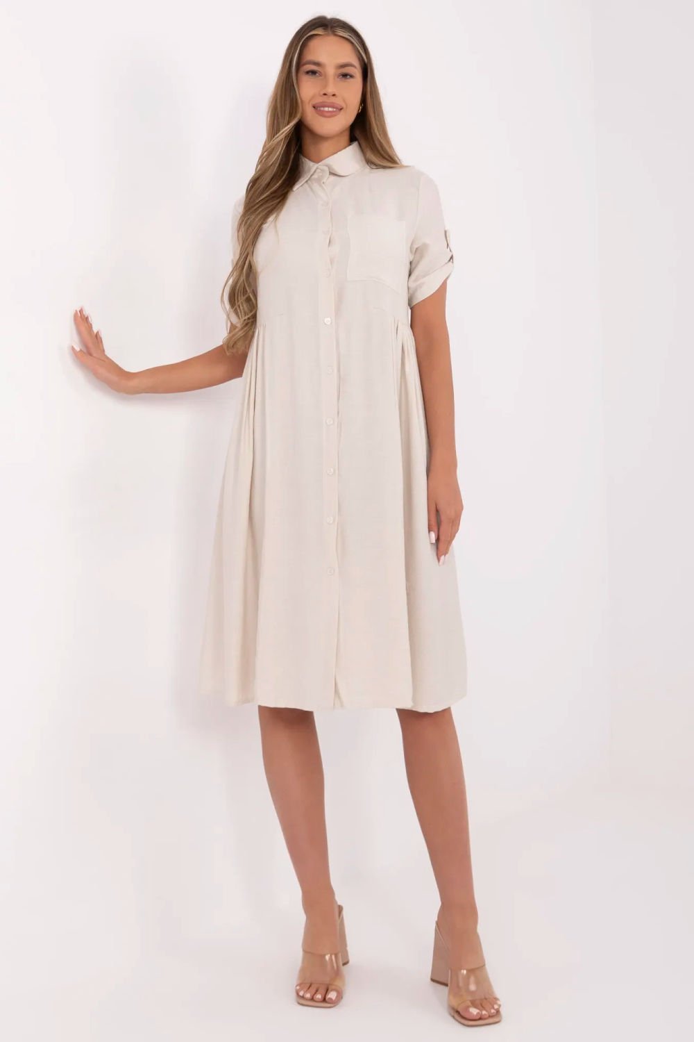 Image of Robe de jour beige