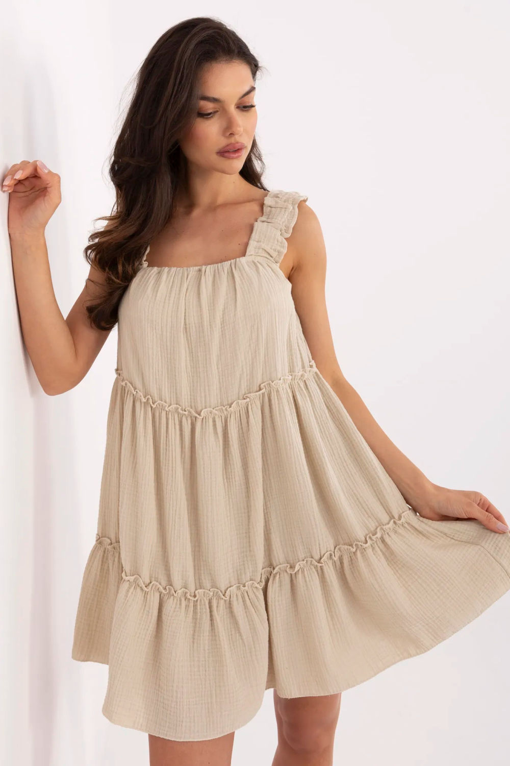 Image of Robe de jour beige