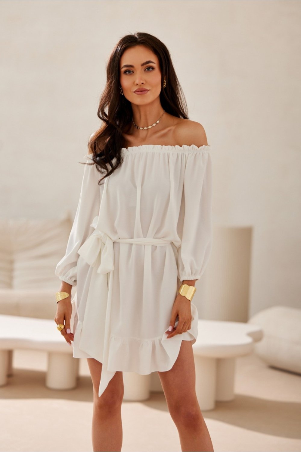 Image of Robe de jour beige
