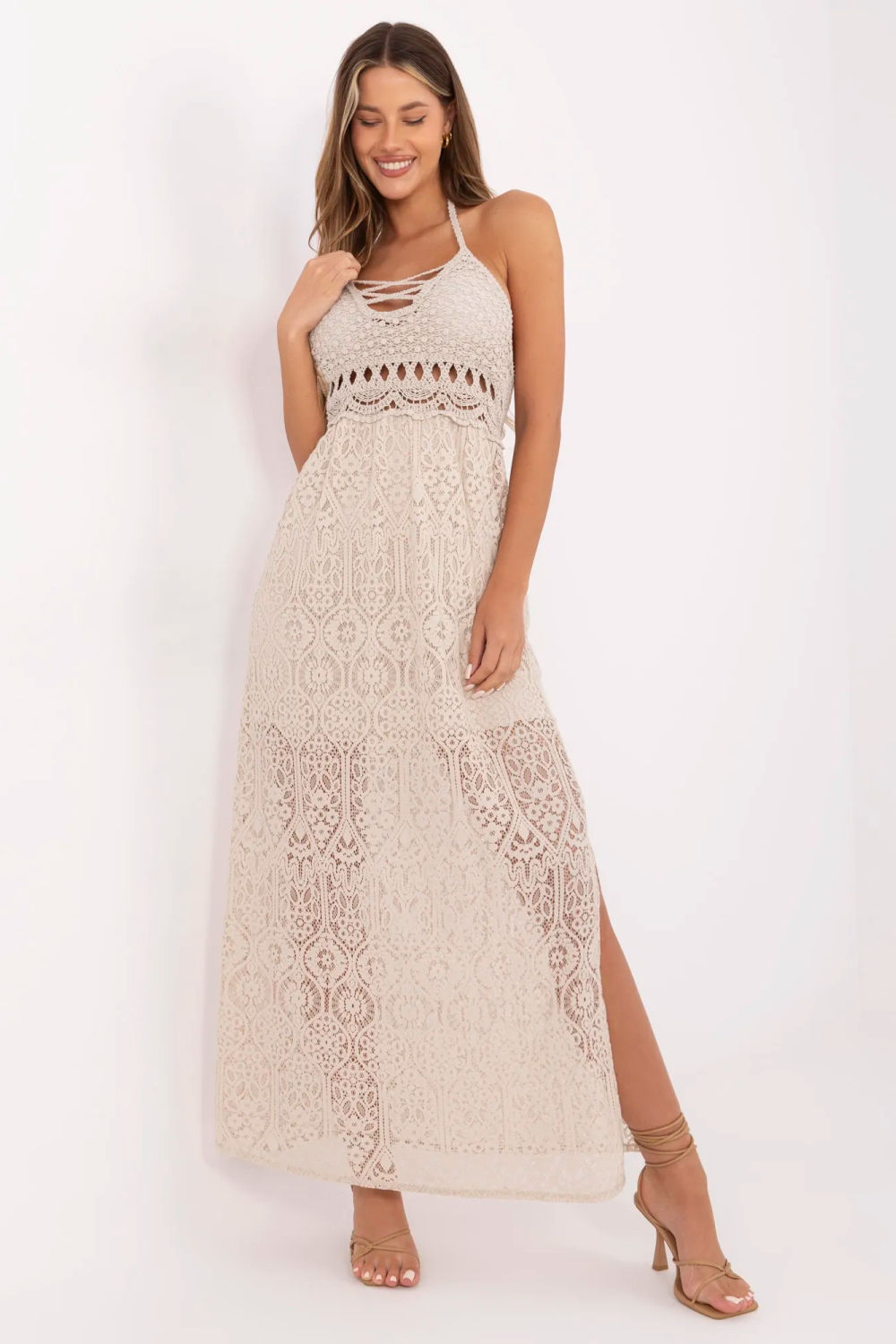 Image of Robe de jour beige