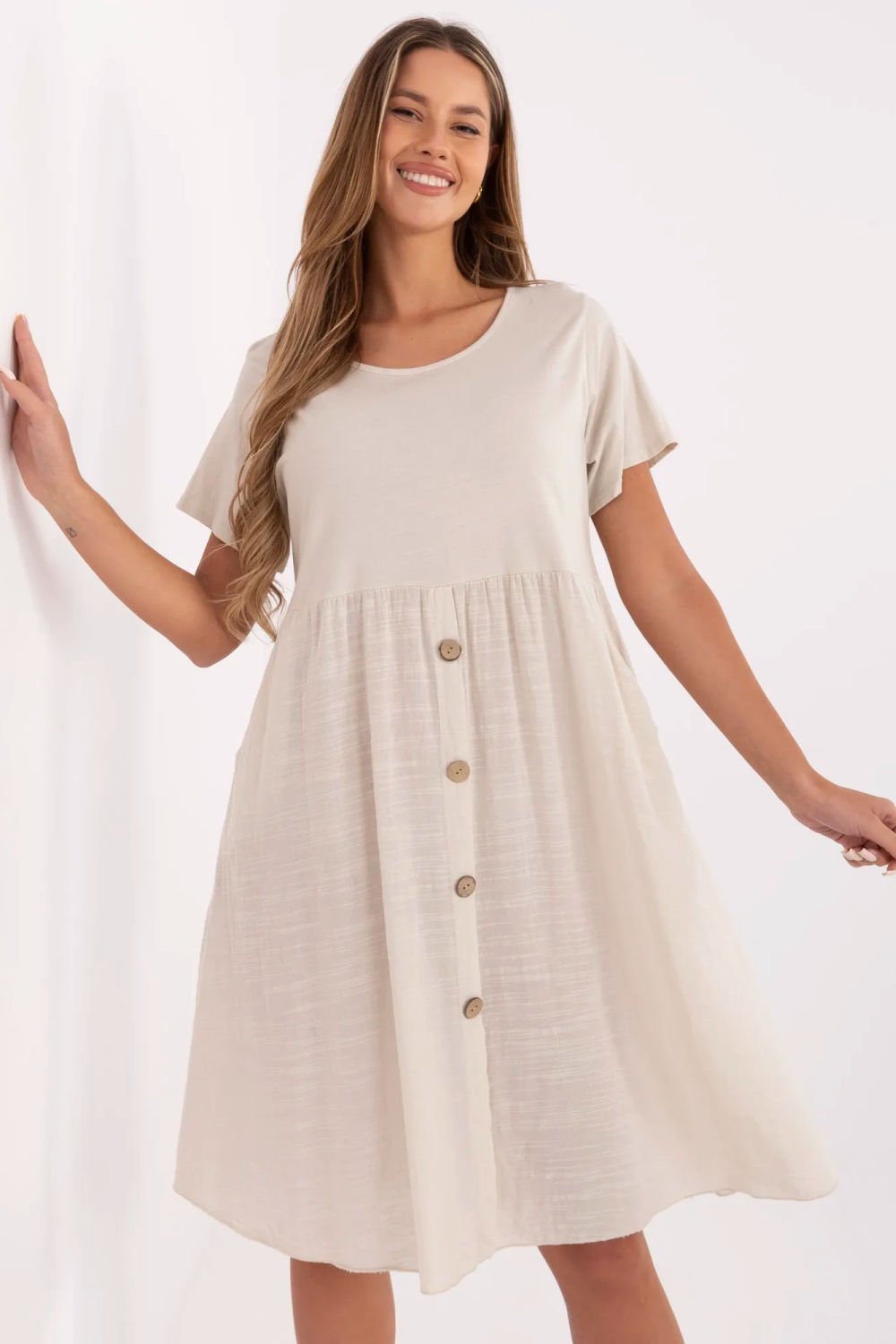 Image of Robe de jour beige