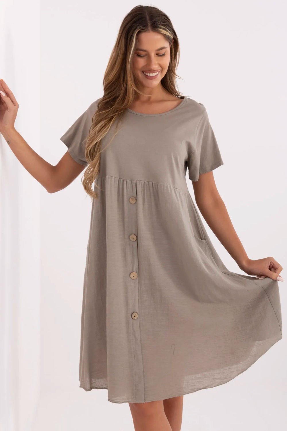 Image of Robe de jour beige