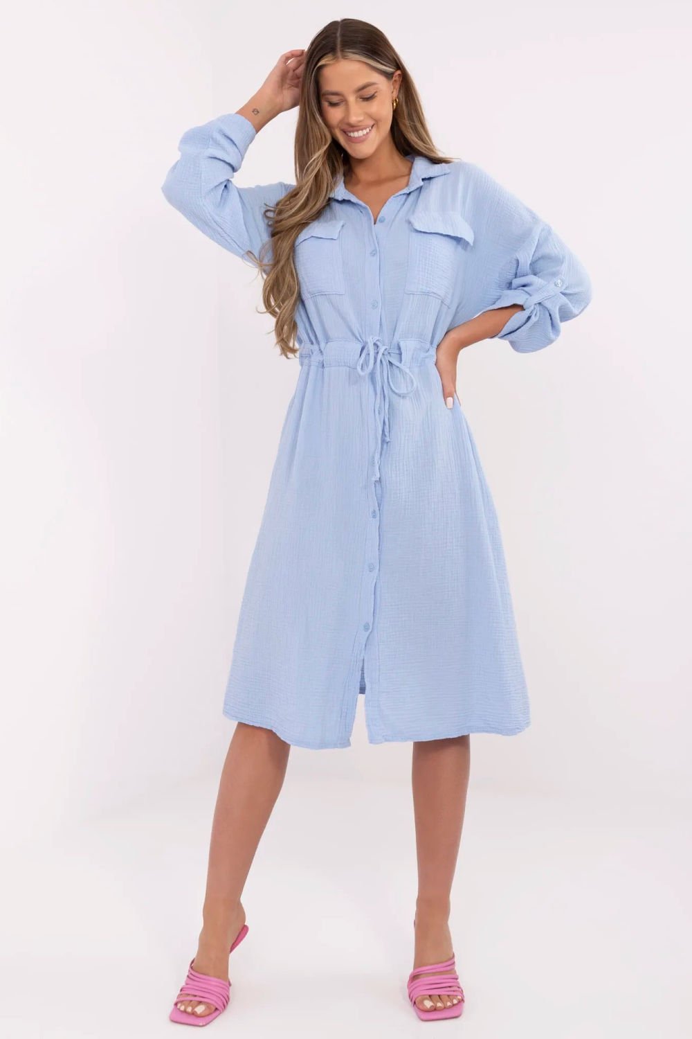 Image of Robe de jour bleue