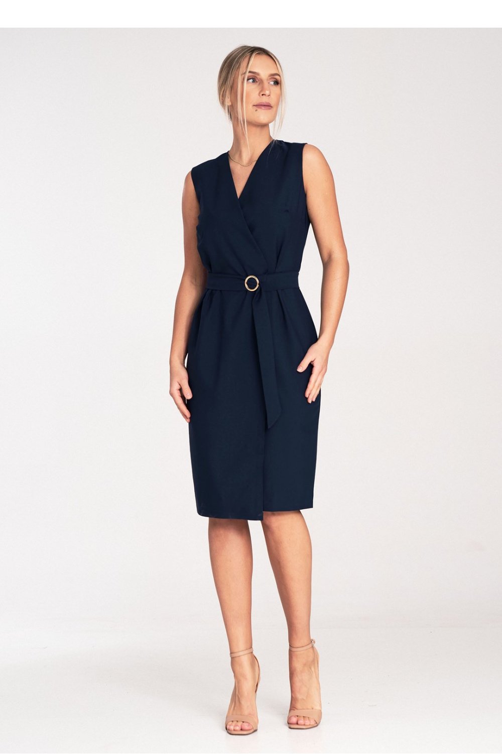 Image of Robe de jour bleue marine