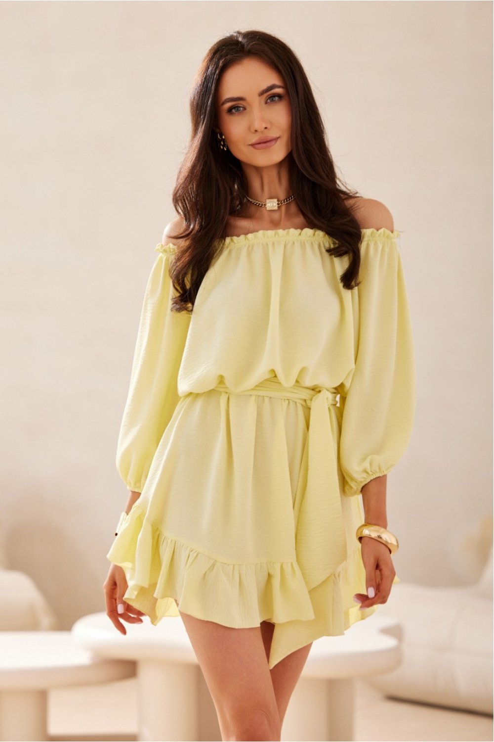 Image of Robe de jour jaune