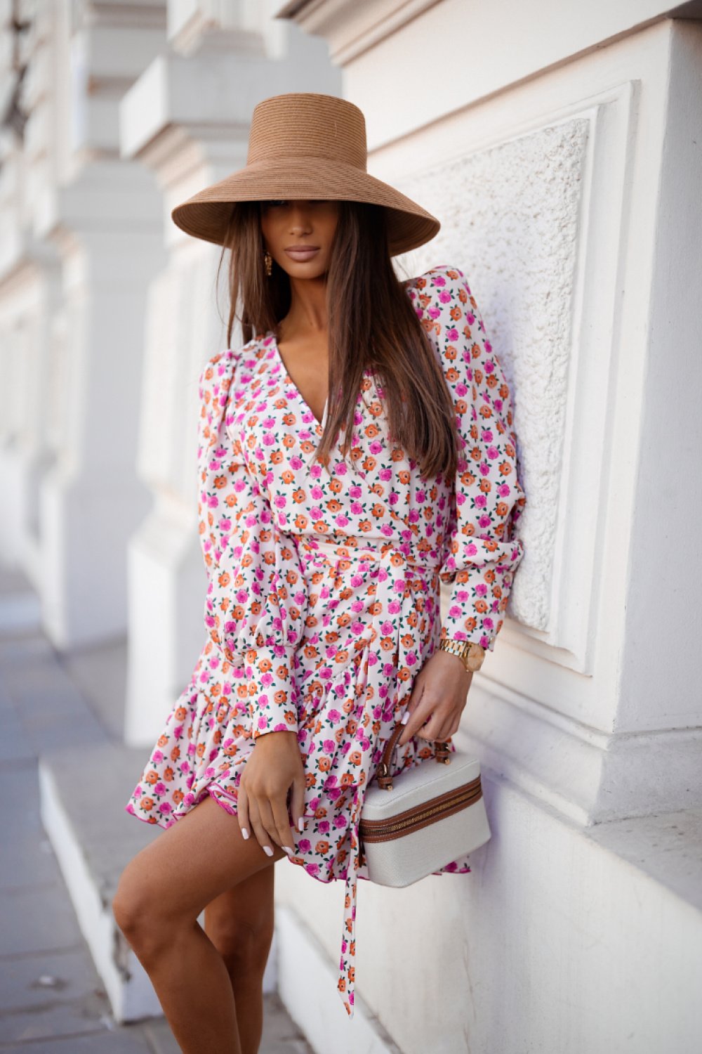 Image of Robe de jour multicolore