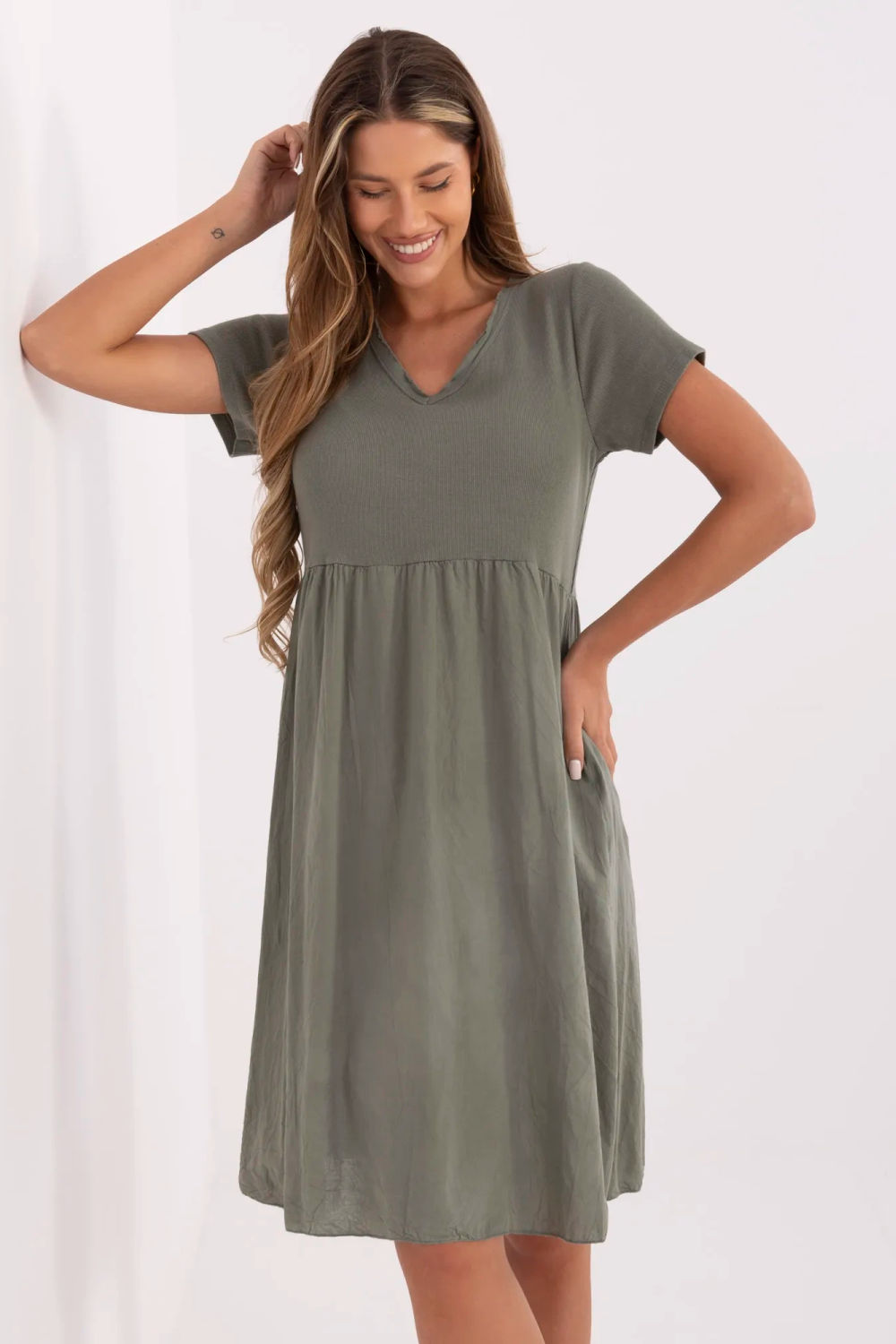 Image of Robe de jour verte