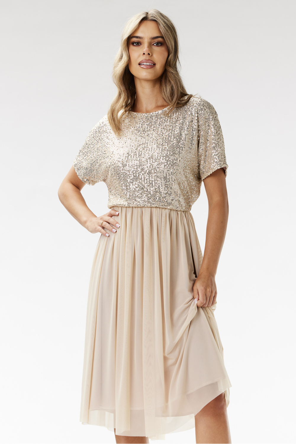 Image of Robe de soirée beige