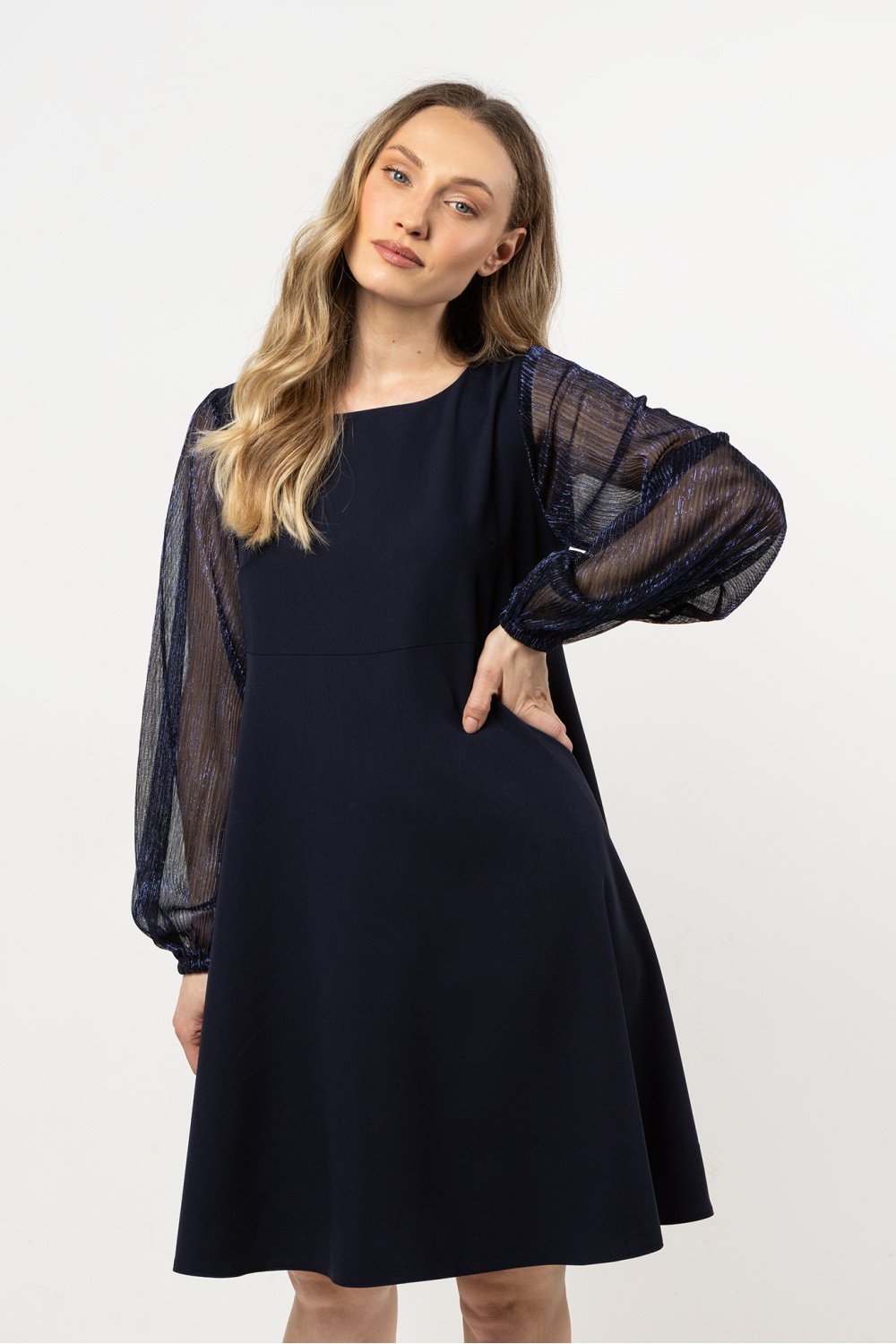 Image of Robe de soirée bleue marine