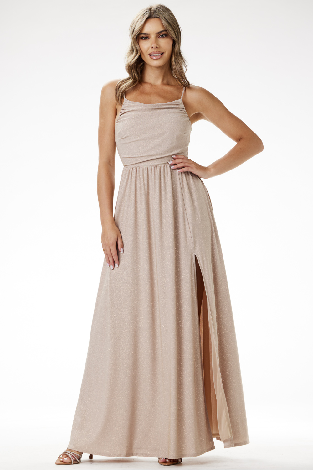 Image of Robe longue beige