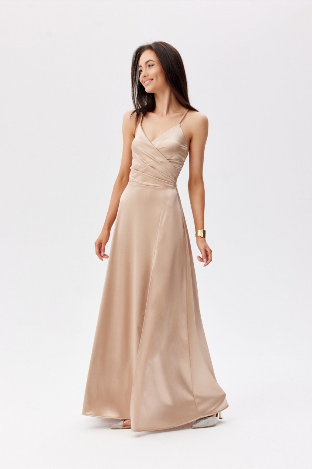 Image of Robe longue beige