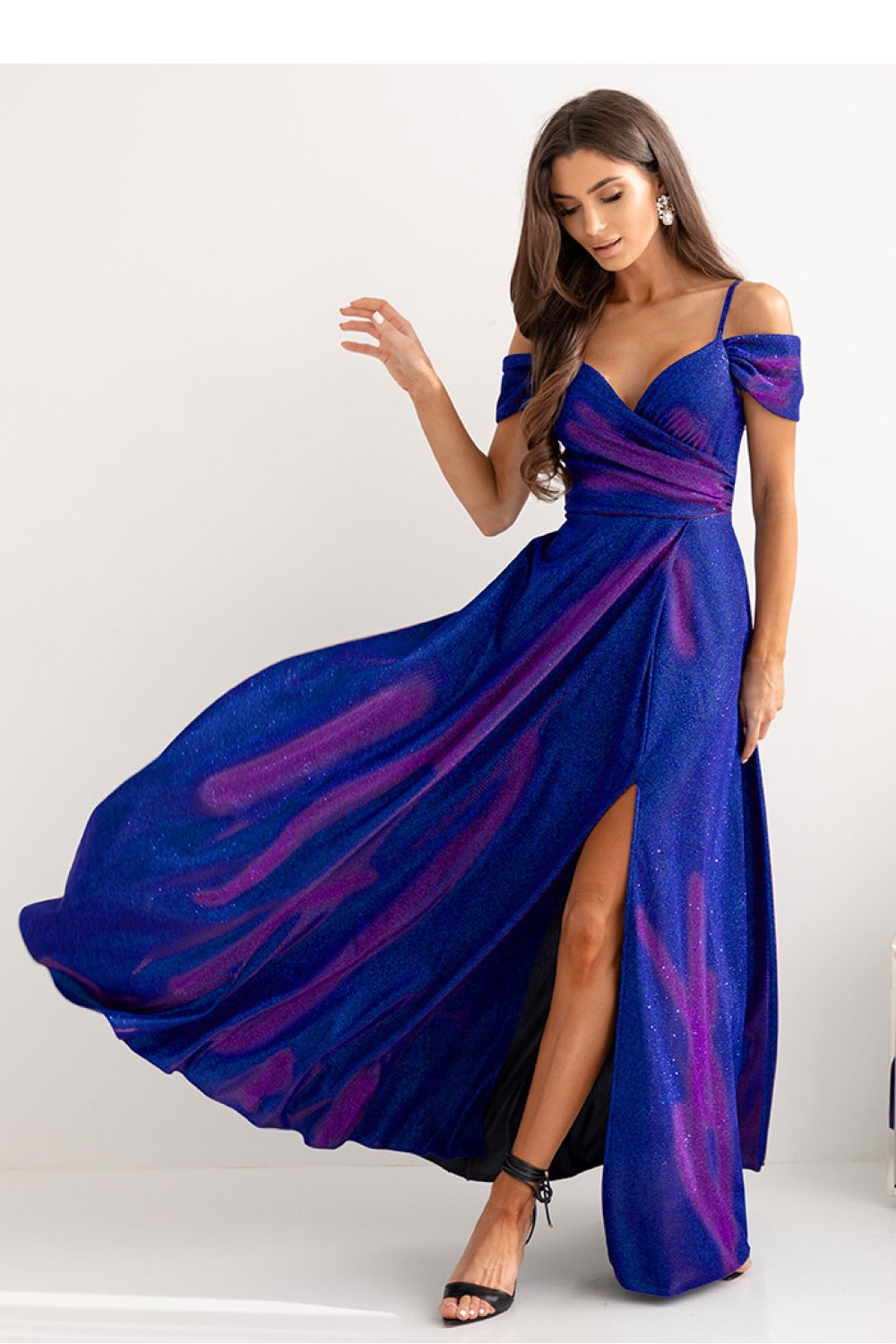 Image of Robe longue bleue