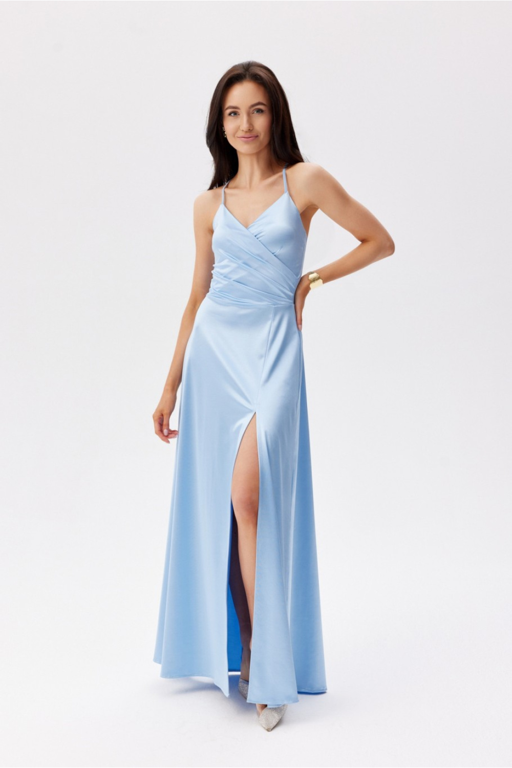 Image of Robe longue bleue