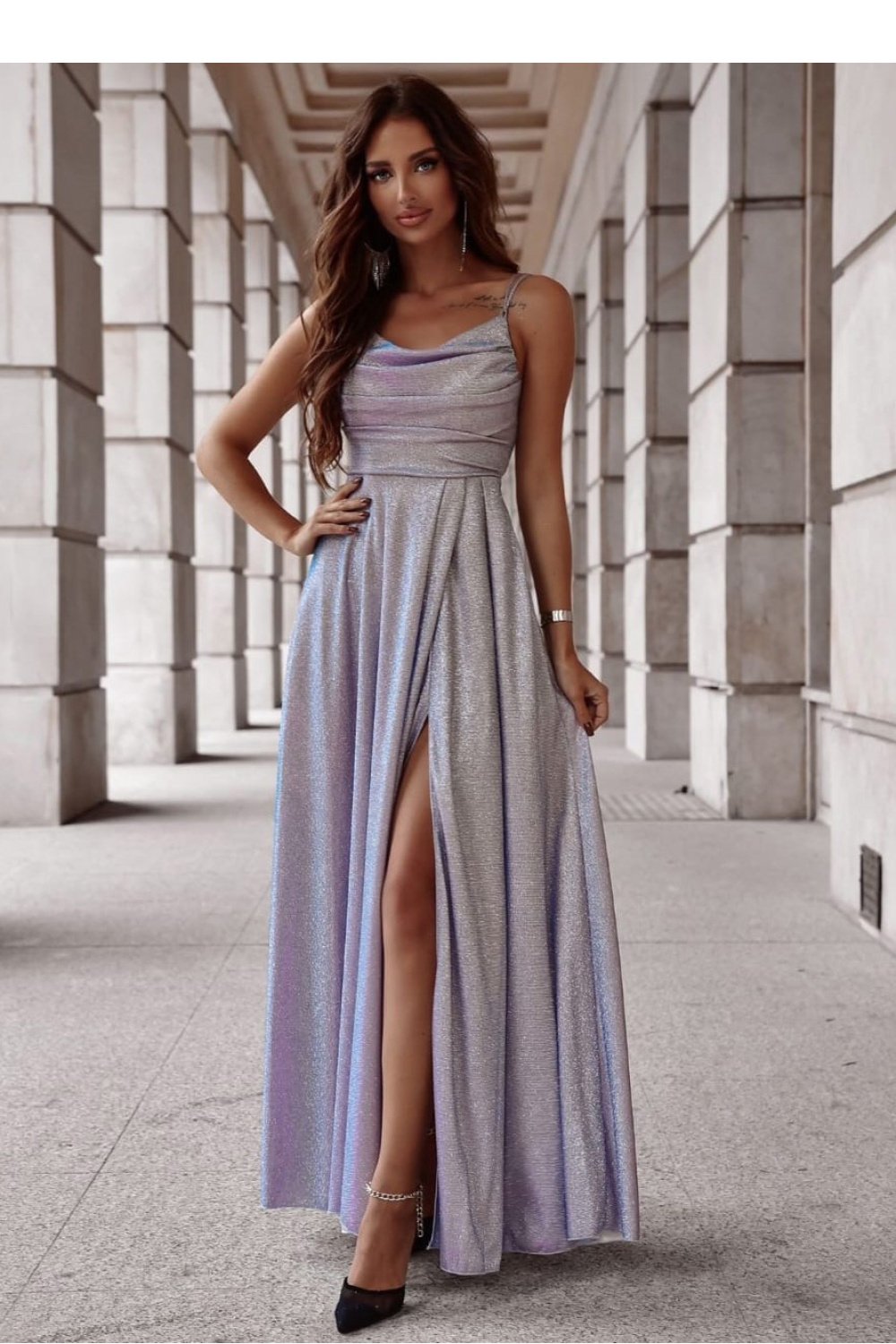 Image of Robe longue rosé