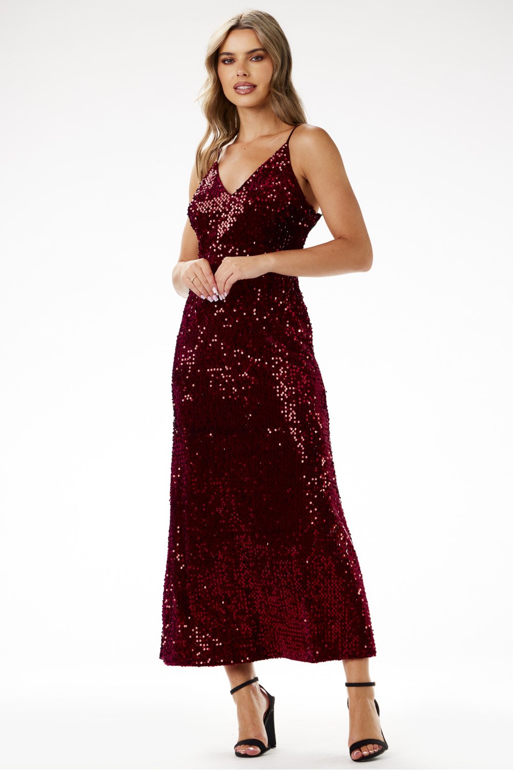 Image of Robe longue rouge