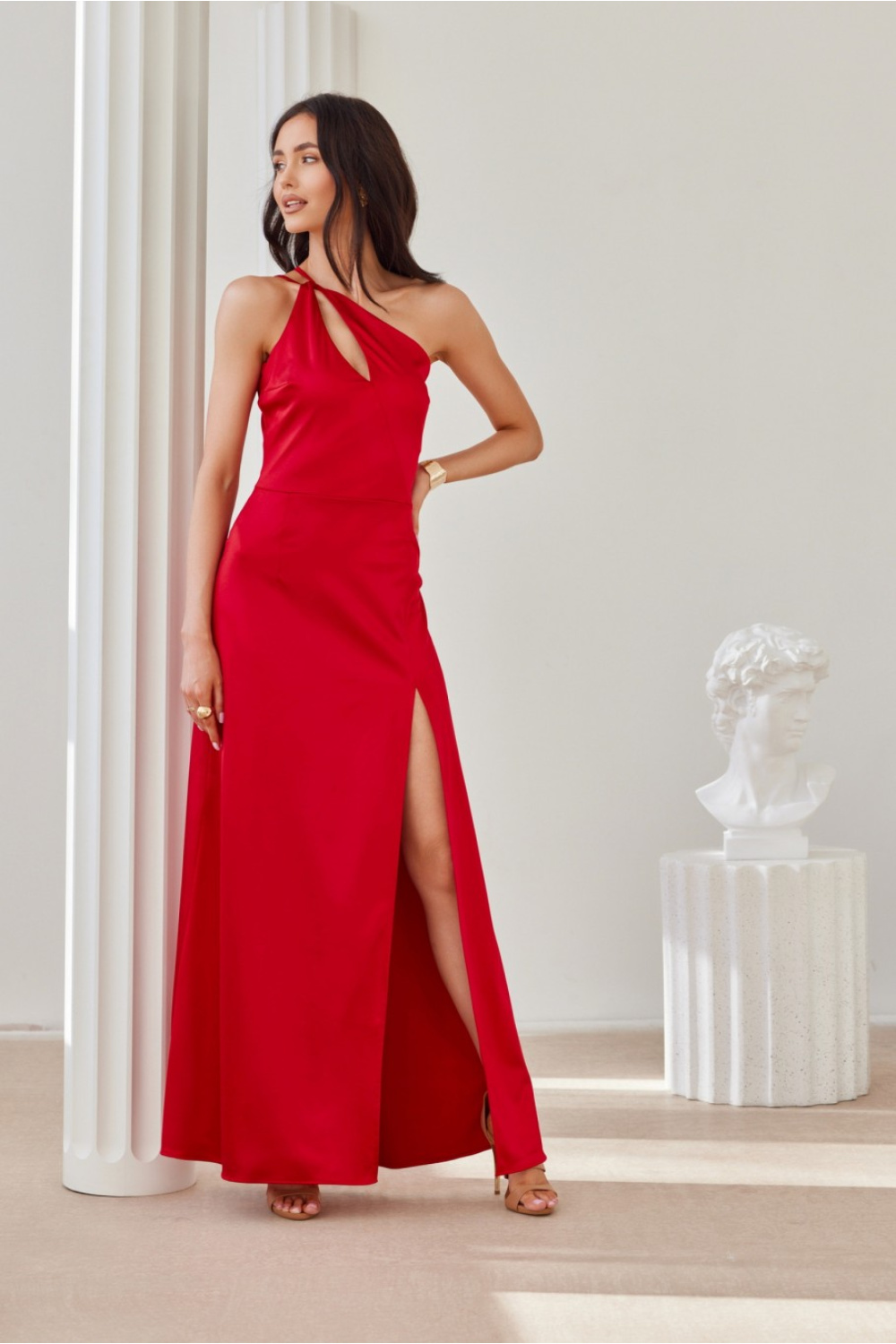 Image of Robe longue rouge