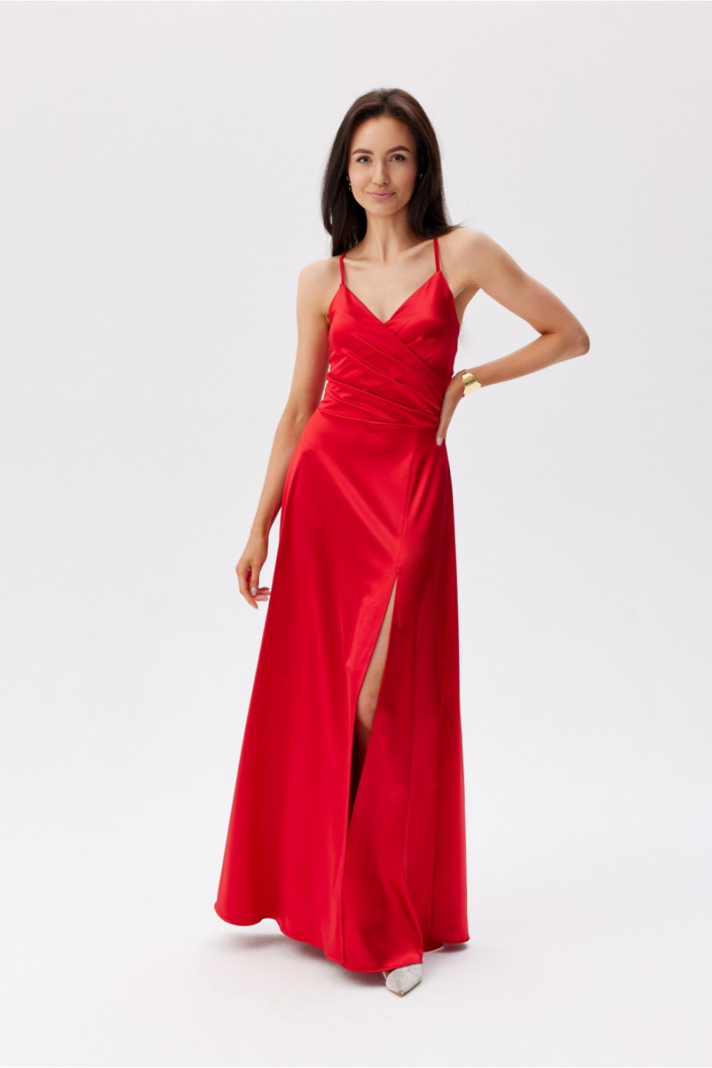 Image of Robe longue rouge