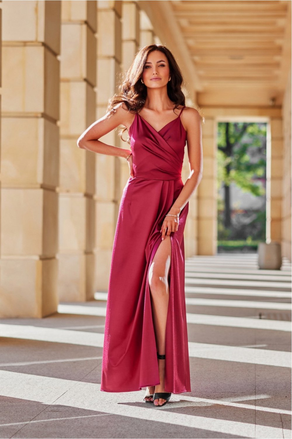 Image of Robe longue rouge