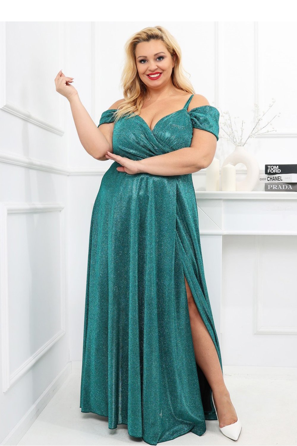 Image of Robe longue verte