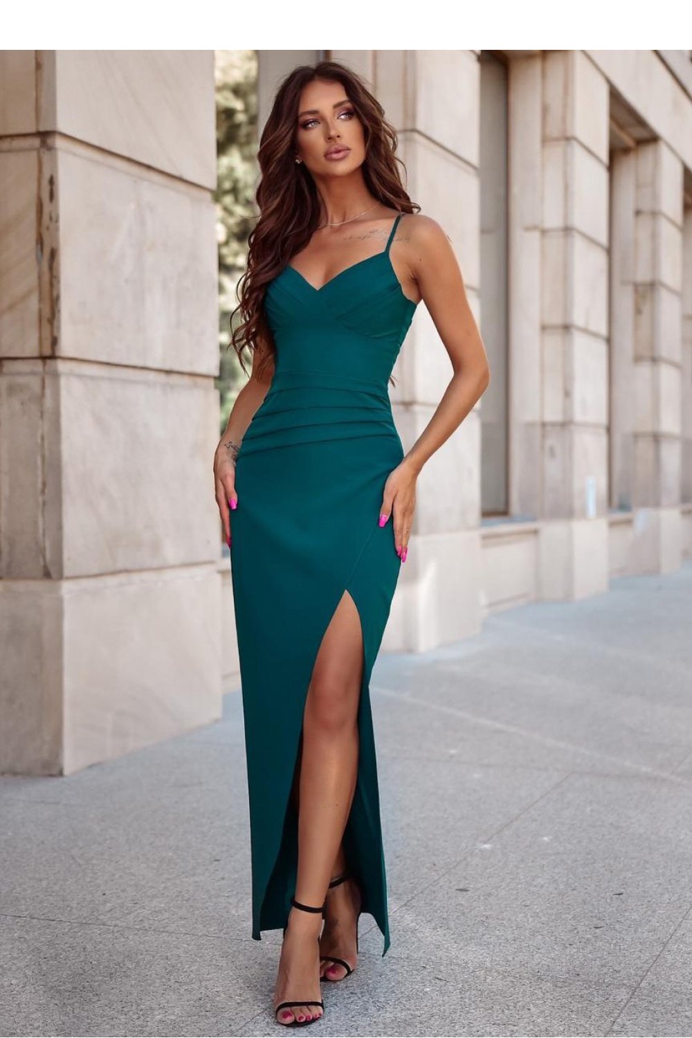 Image of Robe longue verte