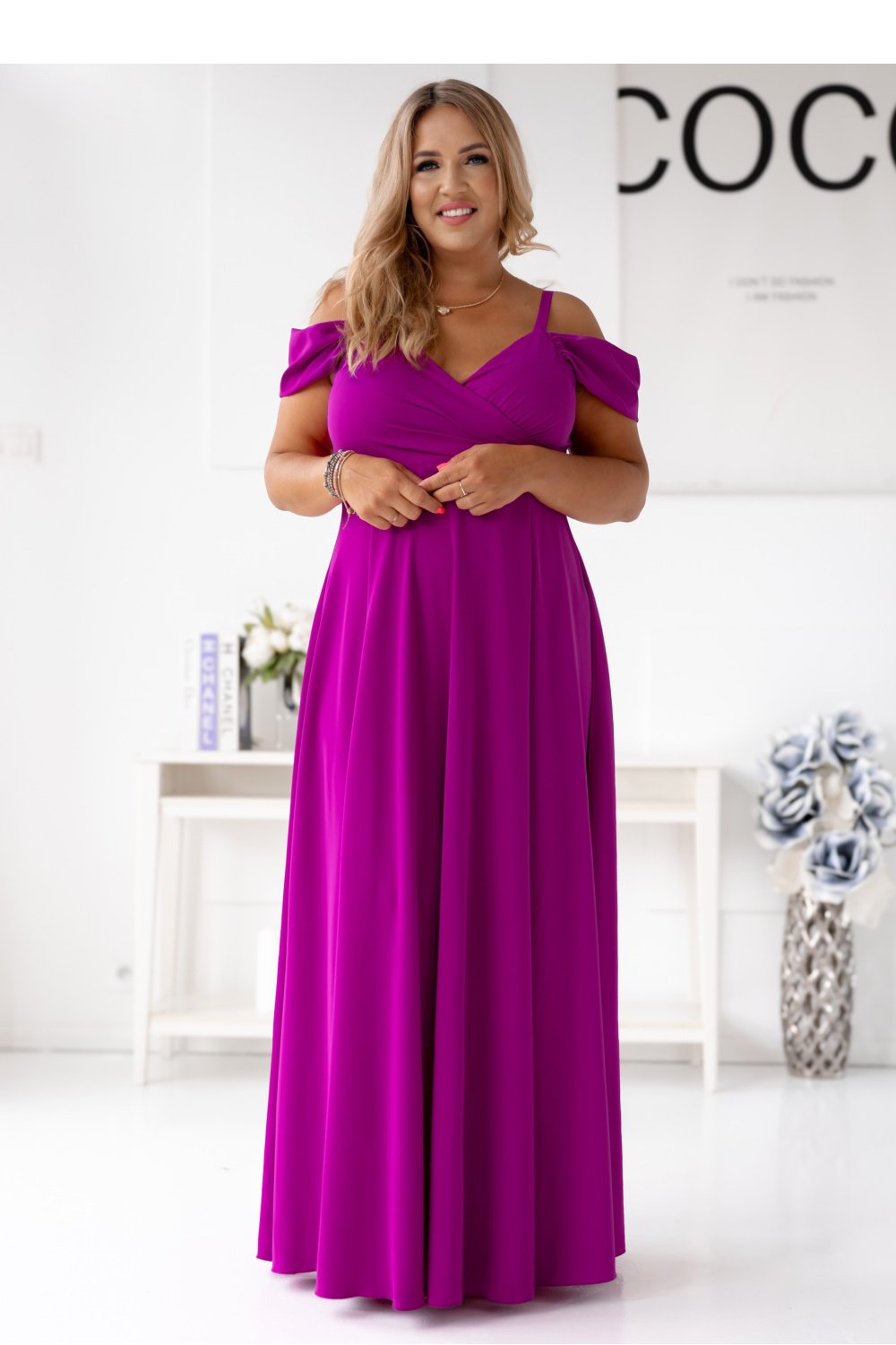 Image of Robe longue violette