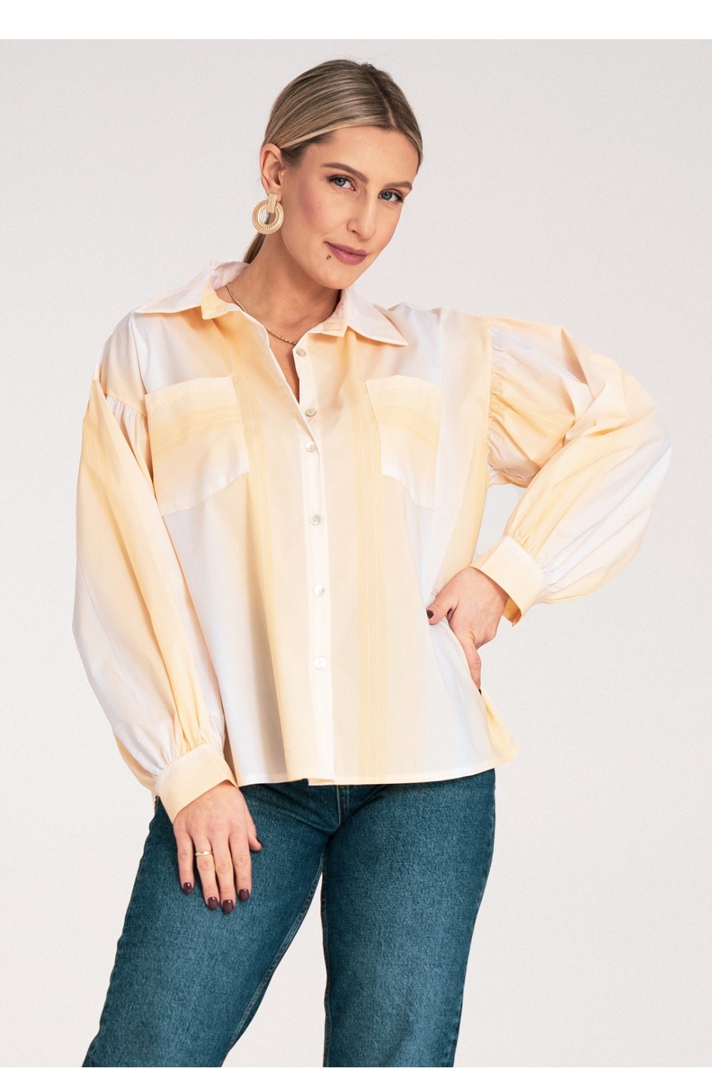 Image of Chemise manche longue jaune