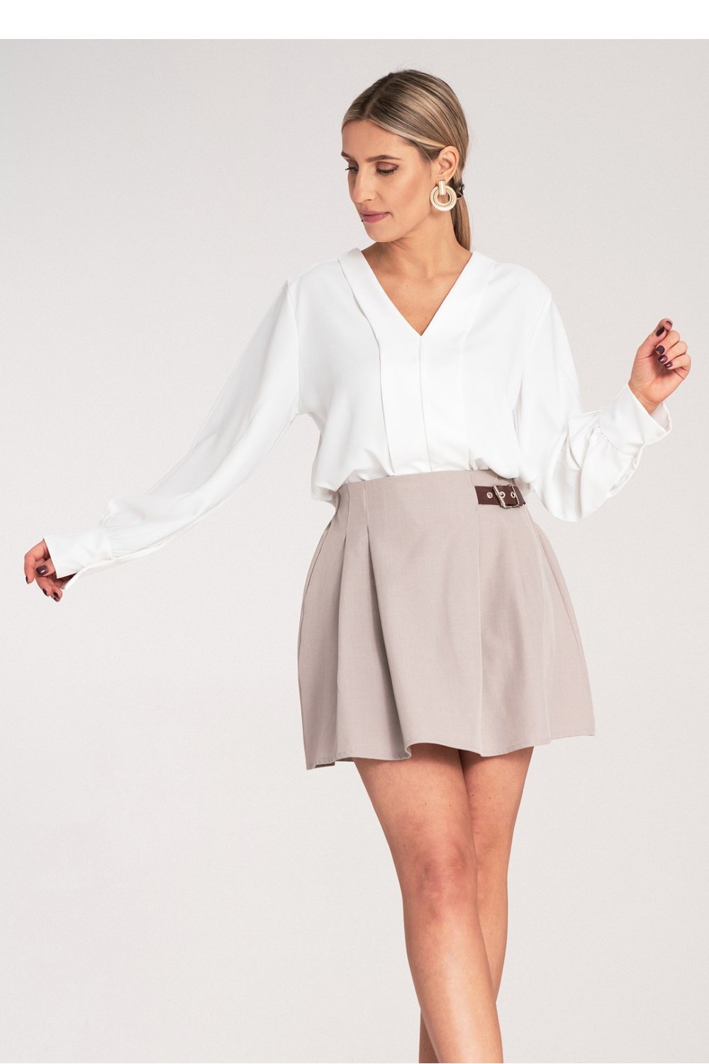 Image of Jupe courte beige