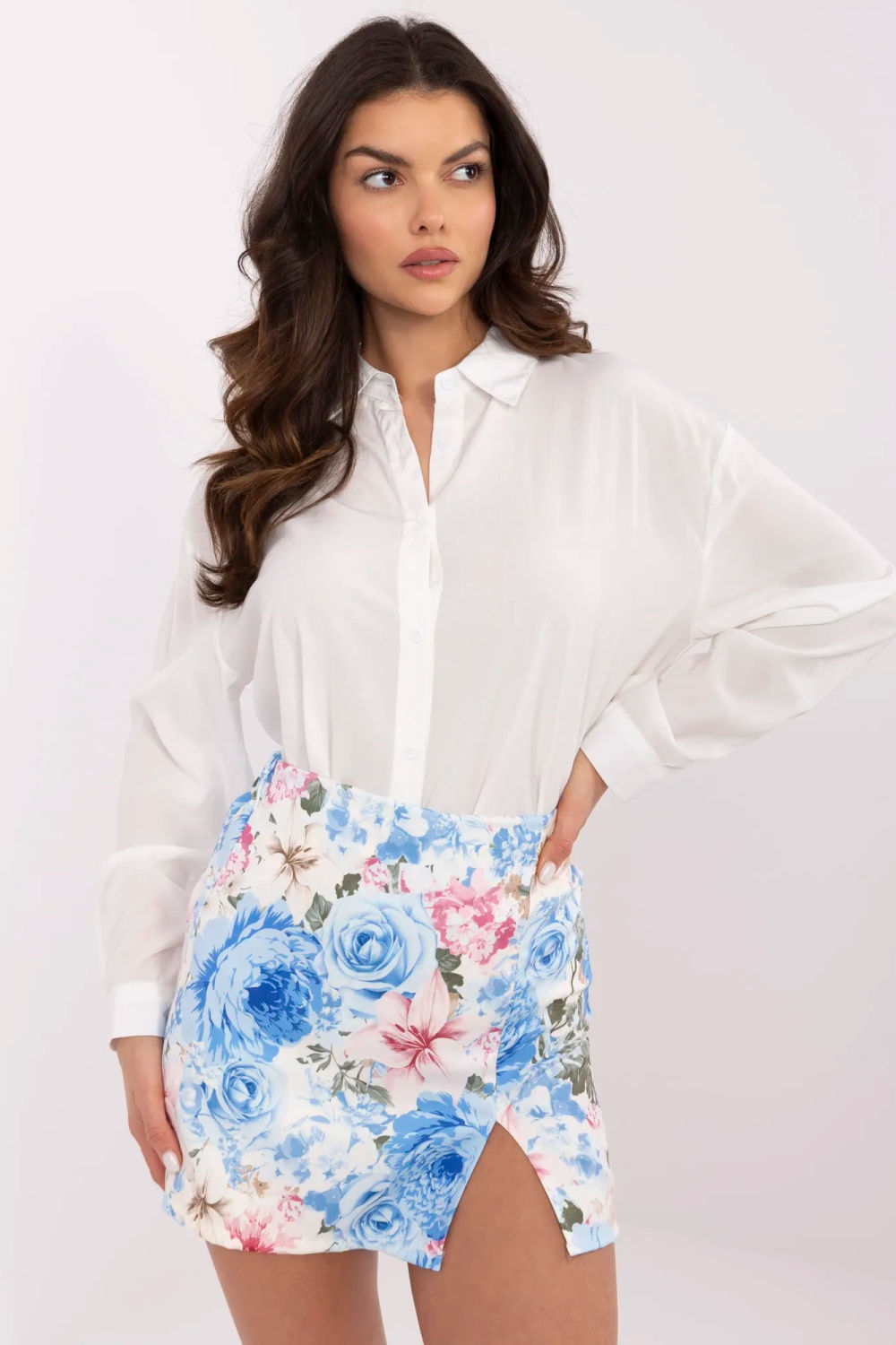 Image of Jupe pantalon bleu