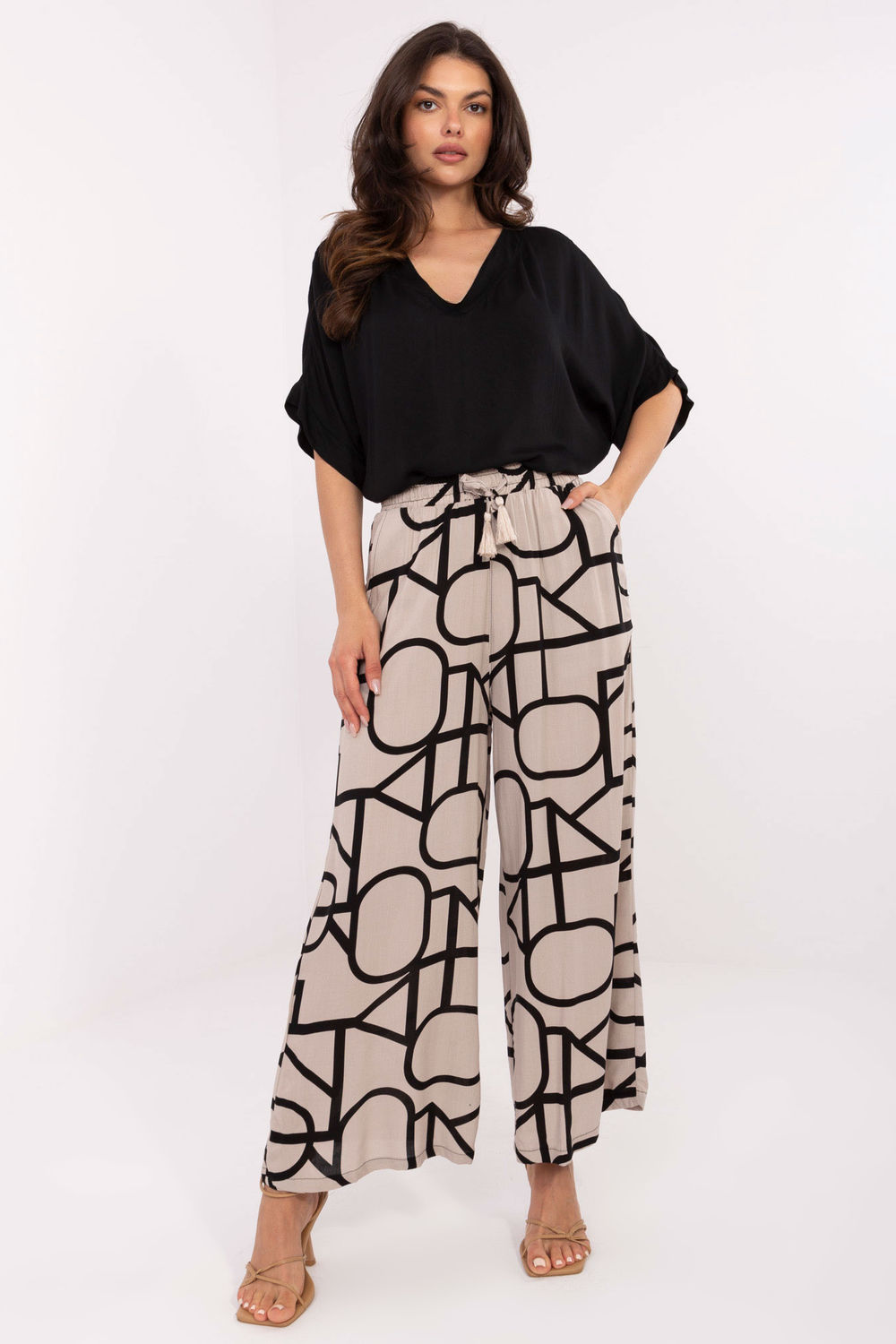 Image of Pantalon femme beige