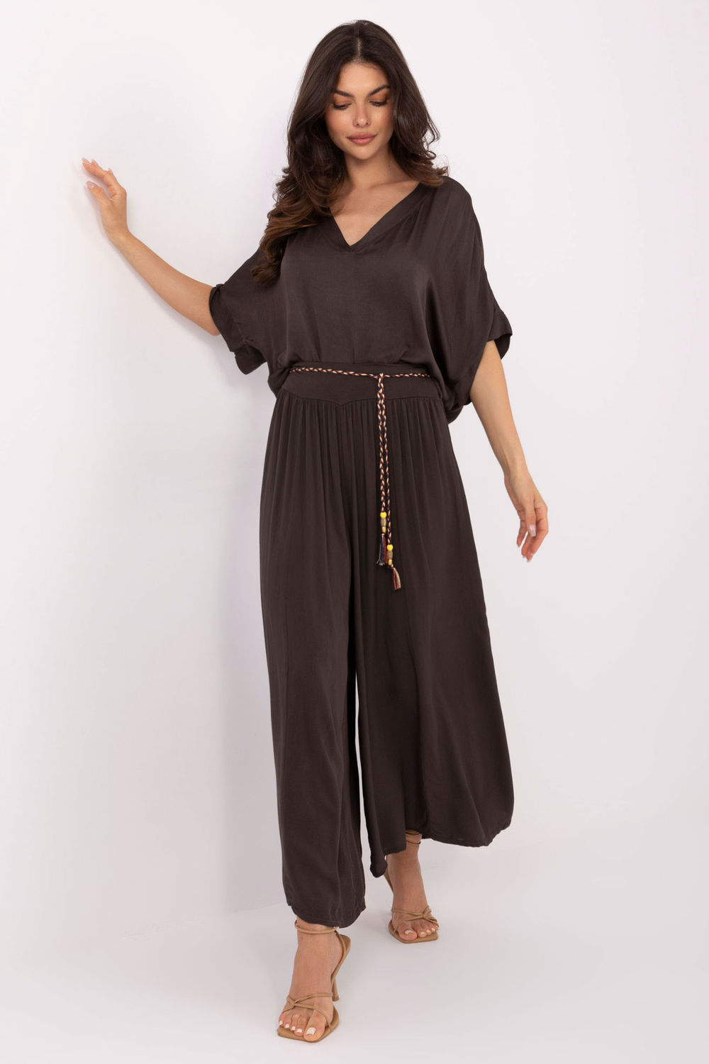 Image of Pantalon femme brun