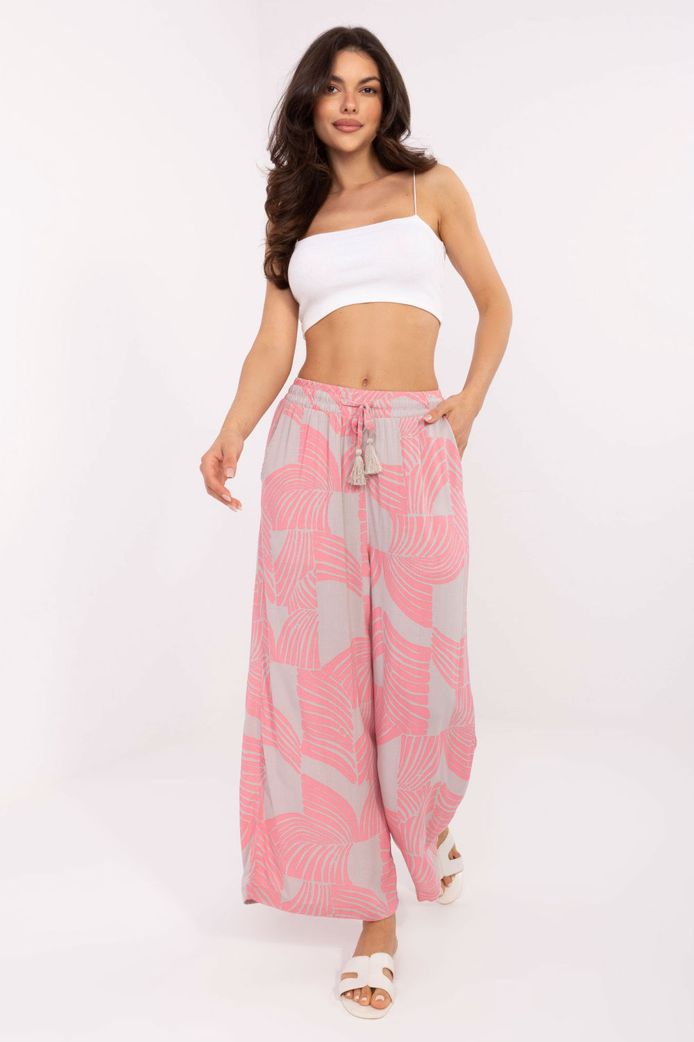 Image of Pantalon femme rosé