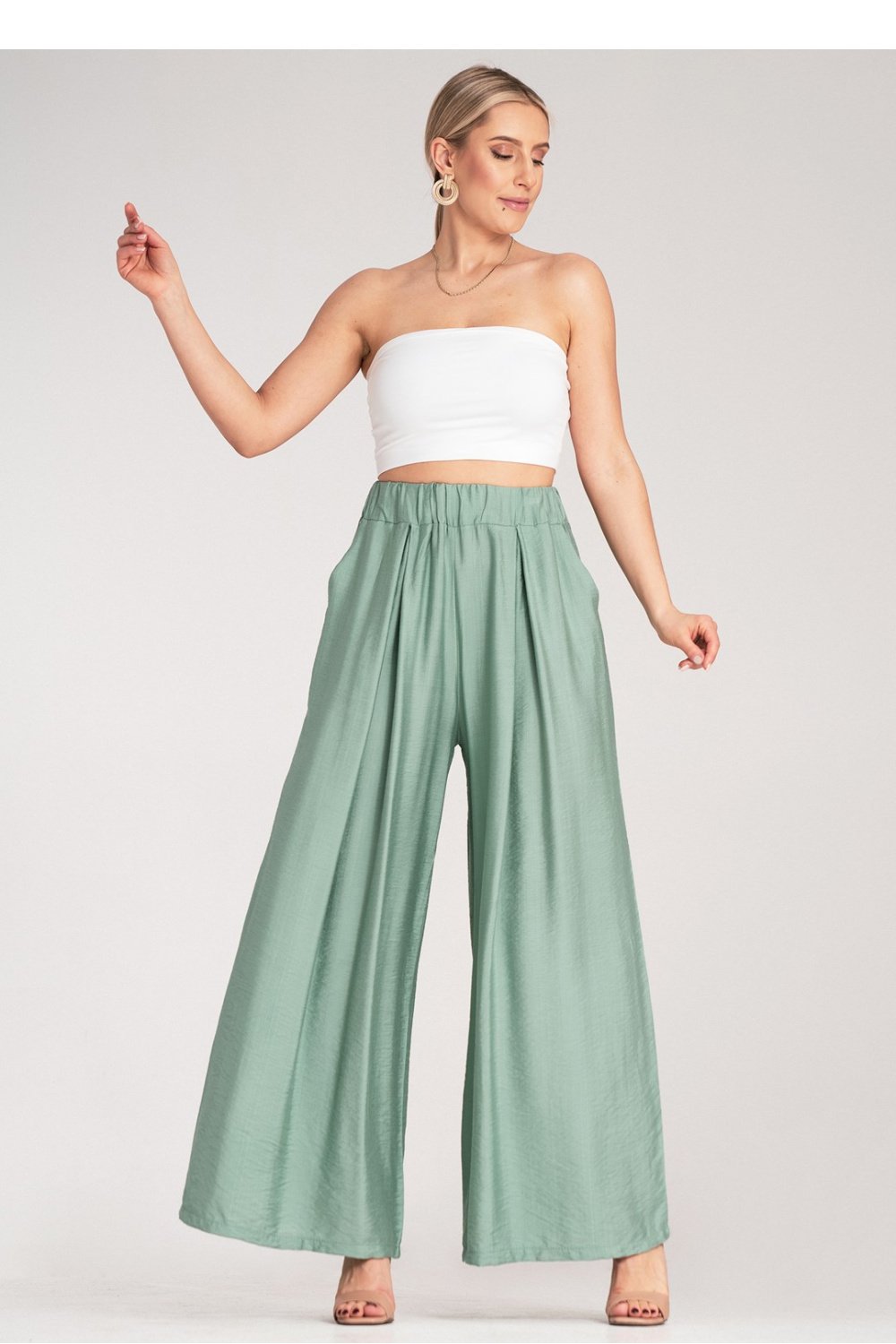 Image of Pantalon femme vert