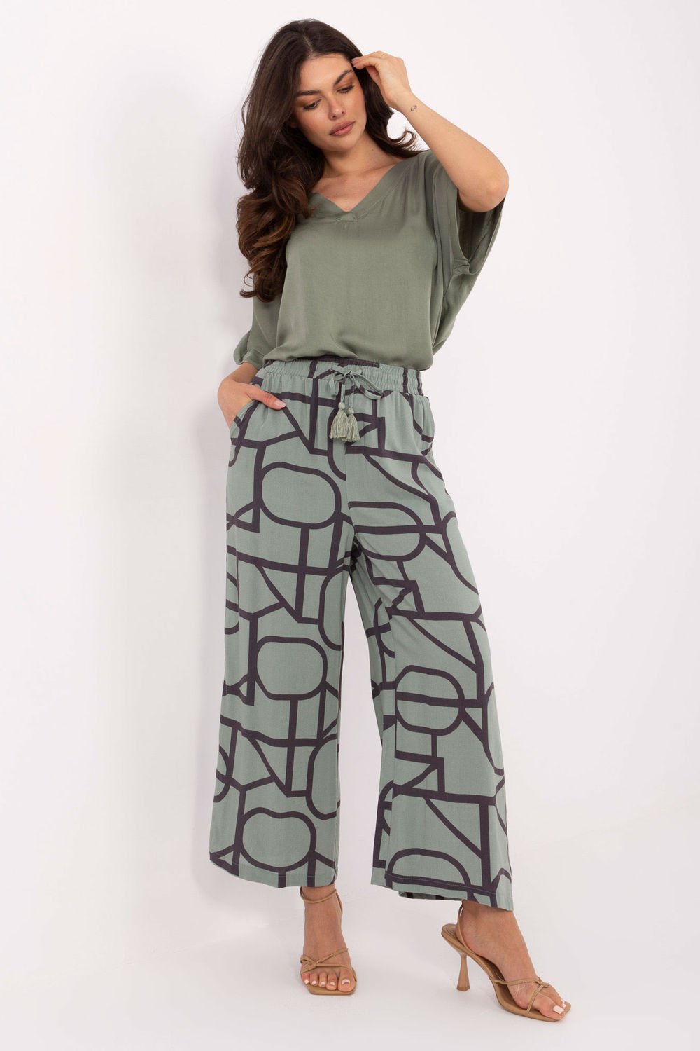 Image of Pantalon femme vert