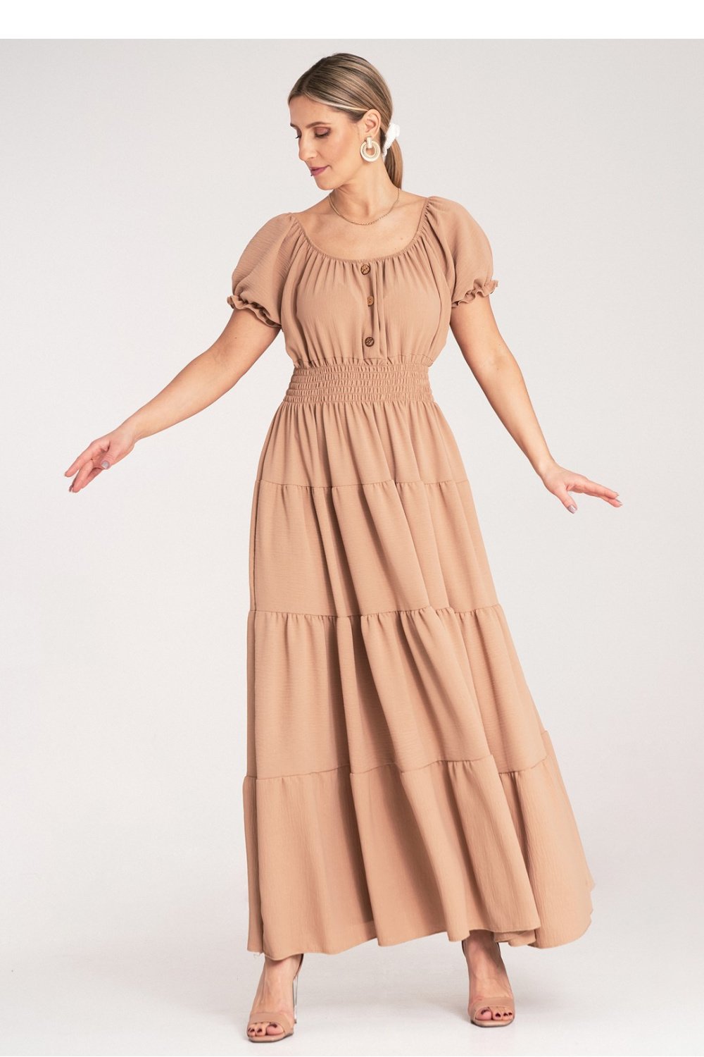 Image of Robe de jour beige