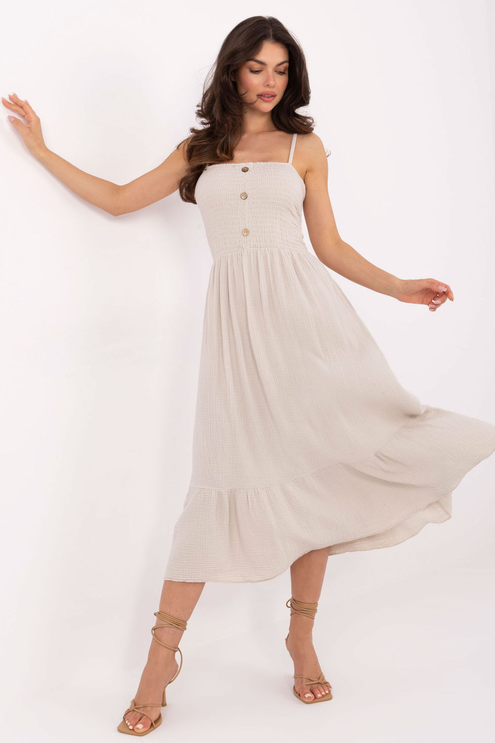 Image of Robe de jour beige