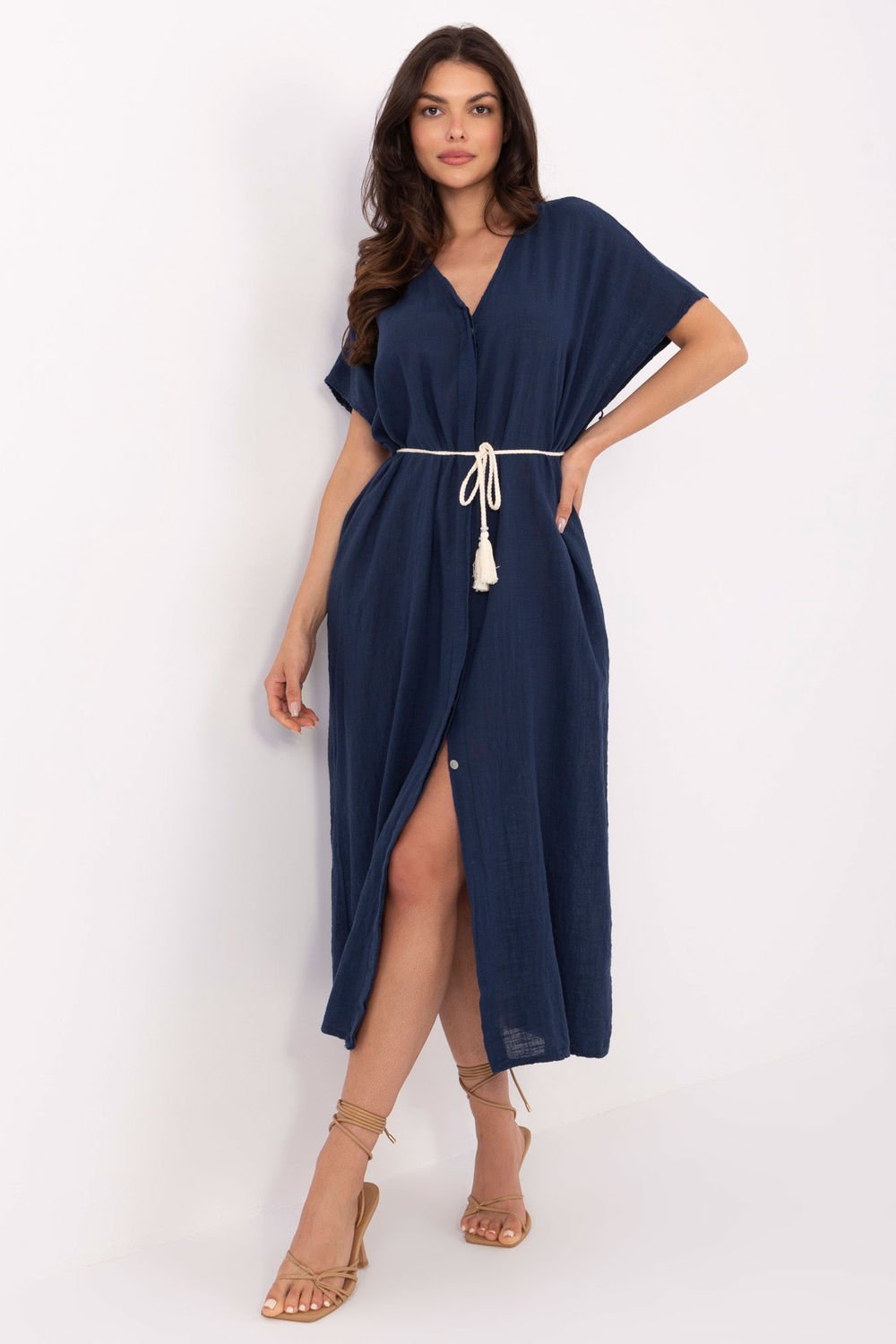 Image of Robe de jour bleue marine
